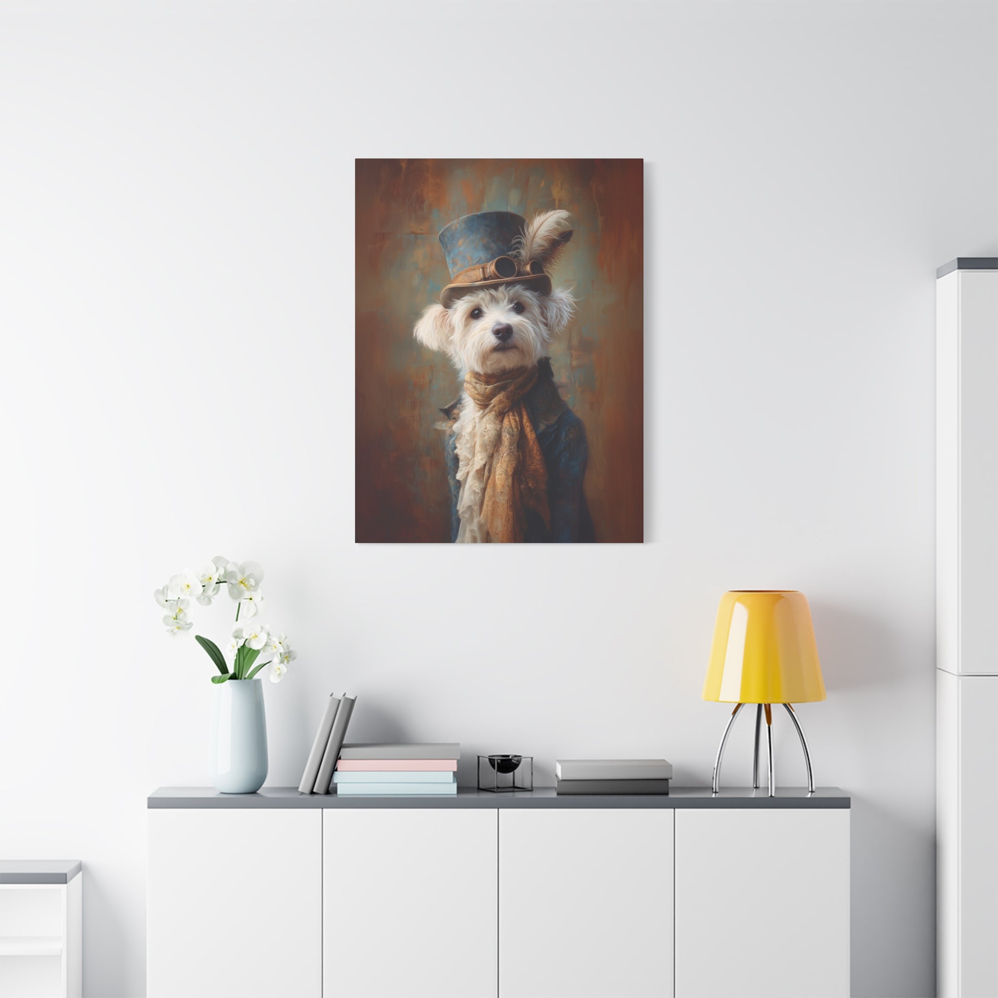 Steampunk Maltese Canvas Art