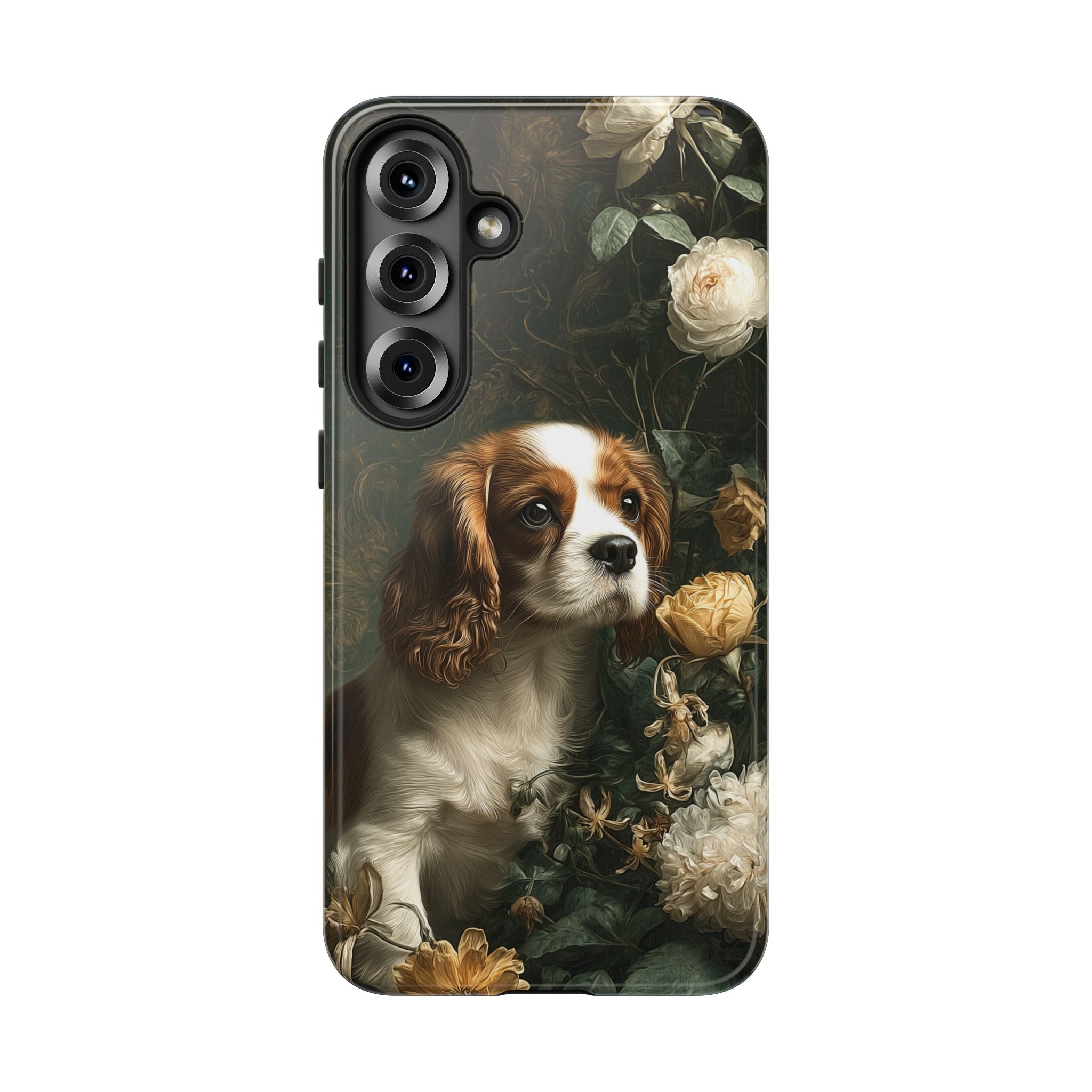 Botanical Cavalier King Charles Spaniel Phone Case