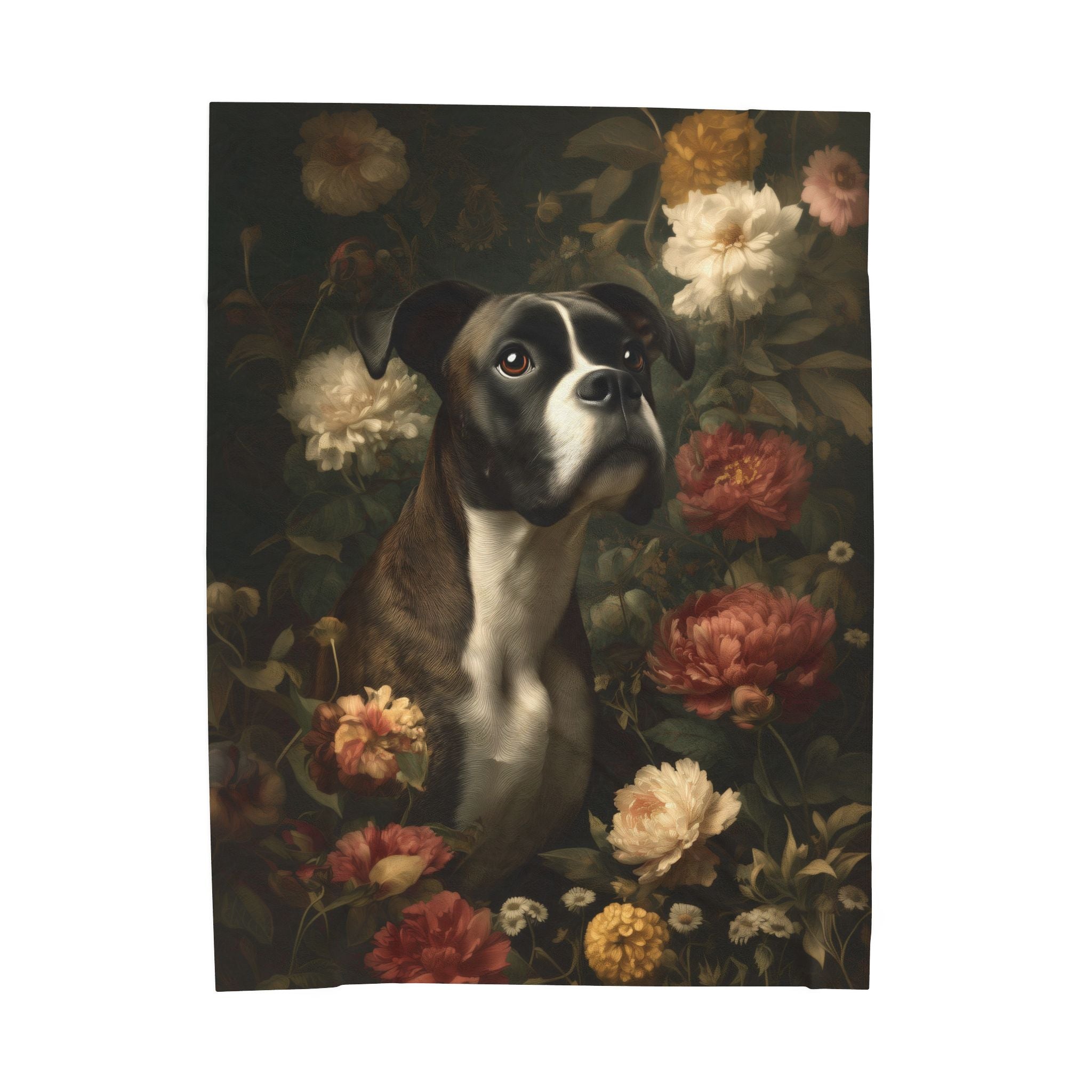 Botanical Boxer Plush Blanket