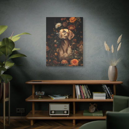 Botanical Rhodesian Ridgeback Canvas Art