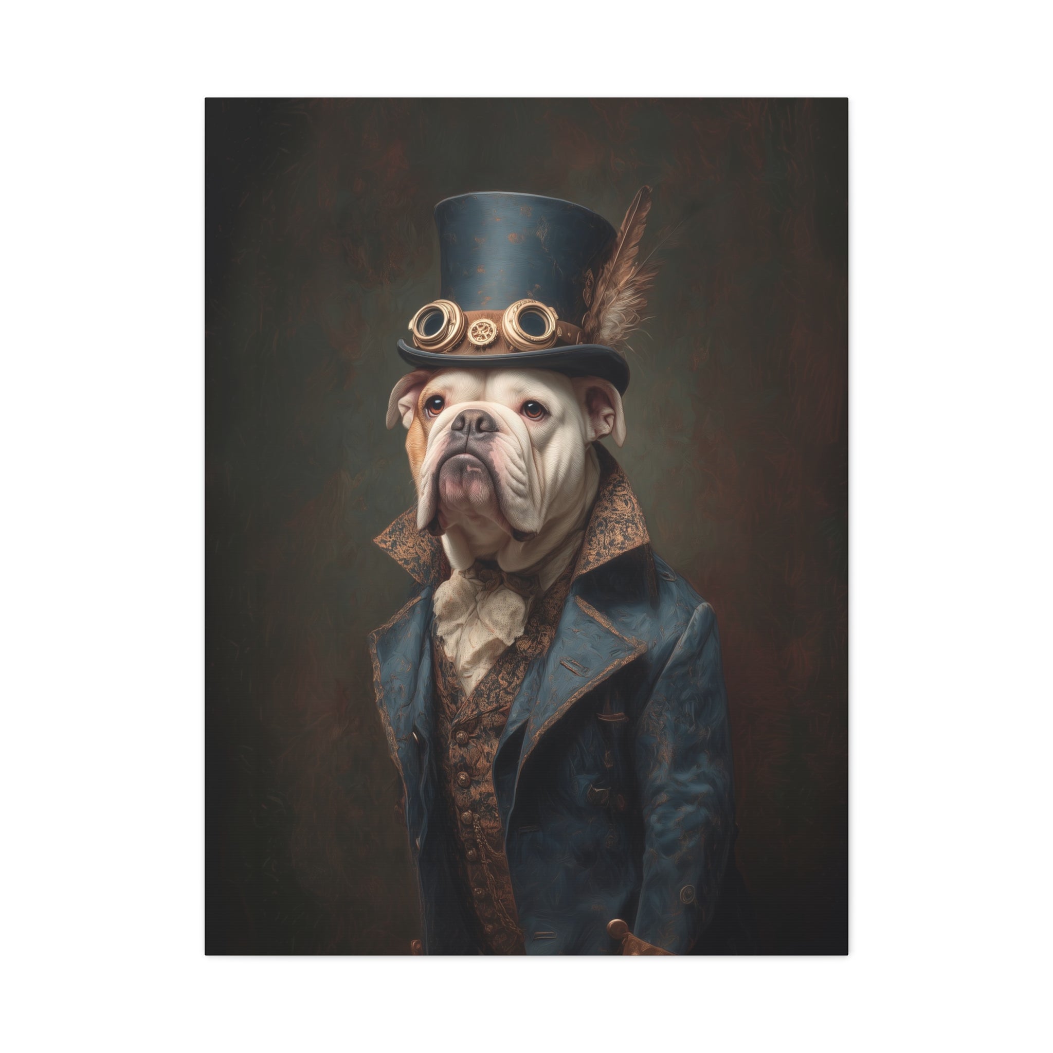 Steampunk Bulldog Canvas Art