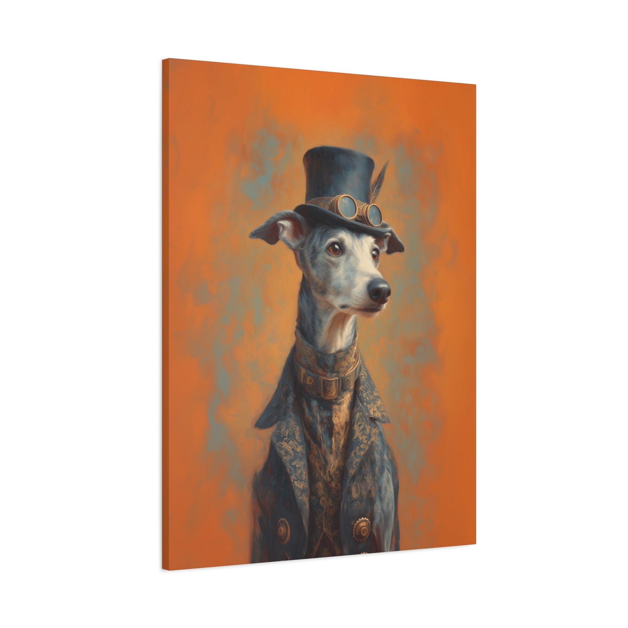 Steampunk Whippet Canvas Art