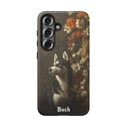 Botanical Siberian Husky Phone Case