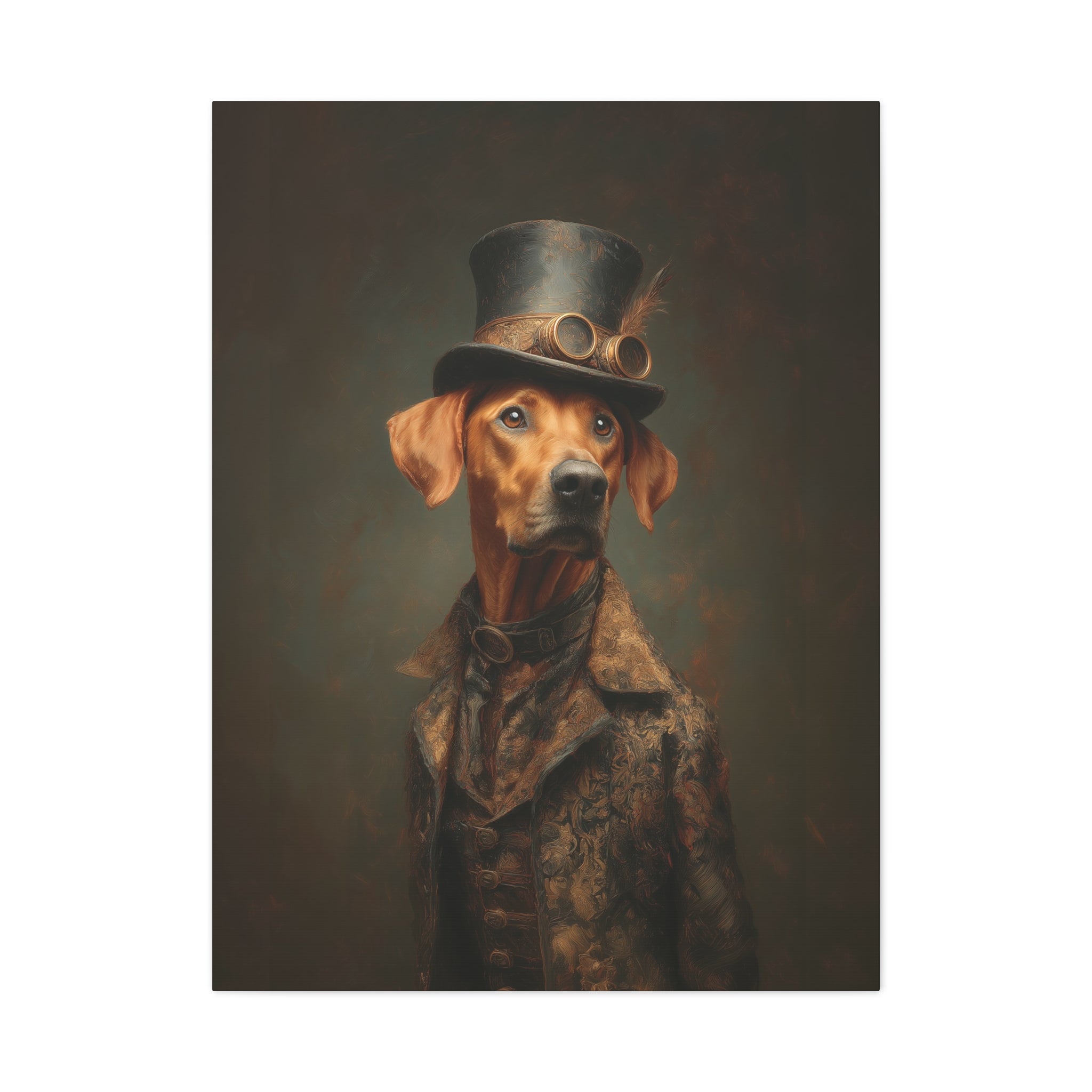 Steampunk Rhodesian Ridgeback Canvas Art