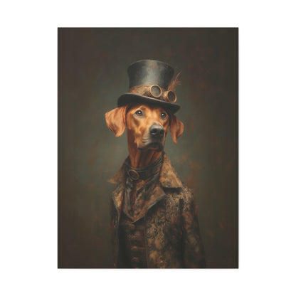 Steampunk Rhodesian Ridgeback Canvas Art