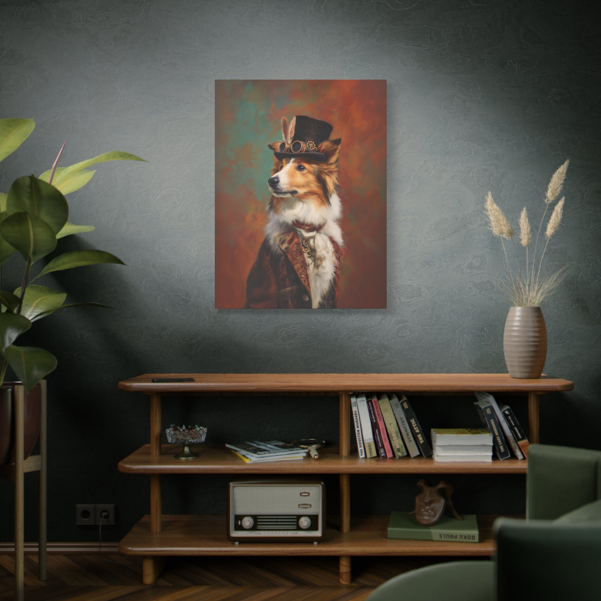 Steampunk Shetland Sheepdog Canvas Art