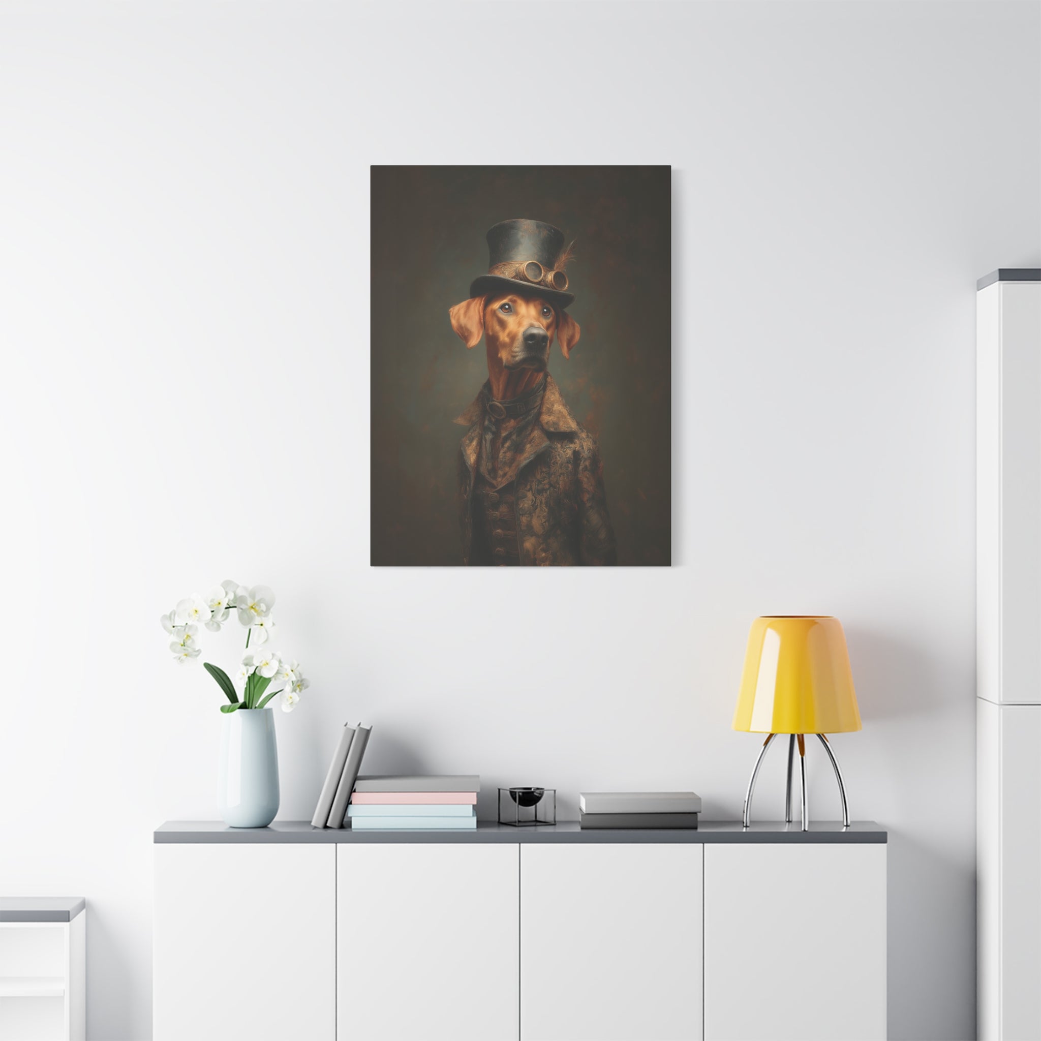 Steampunk Rhodesian Ridgeback Canvas Art