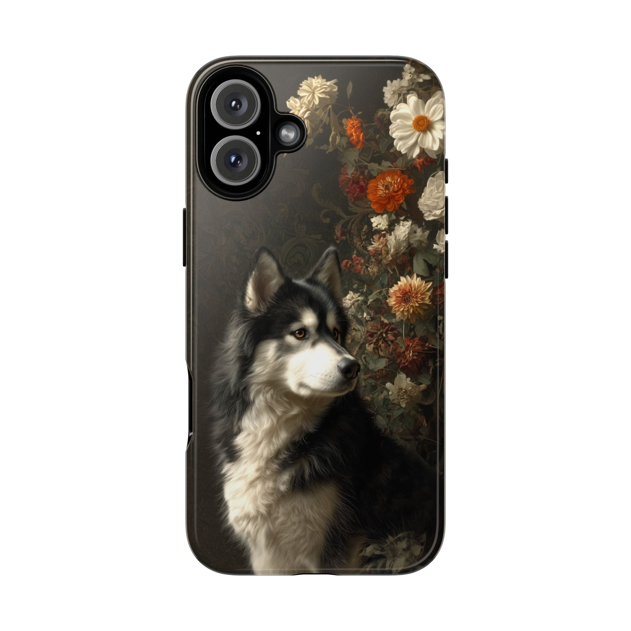 Botanical Alaskan Malamute Phone Case