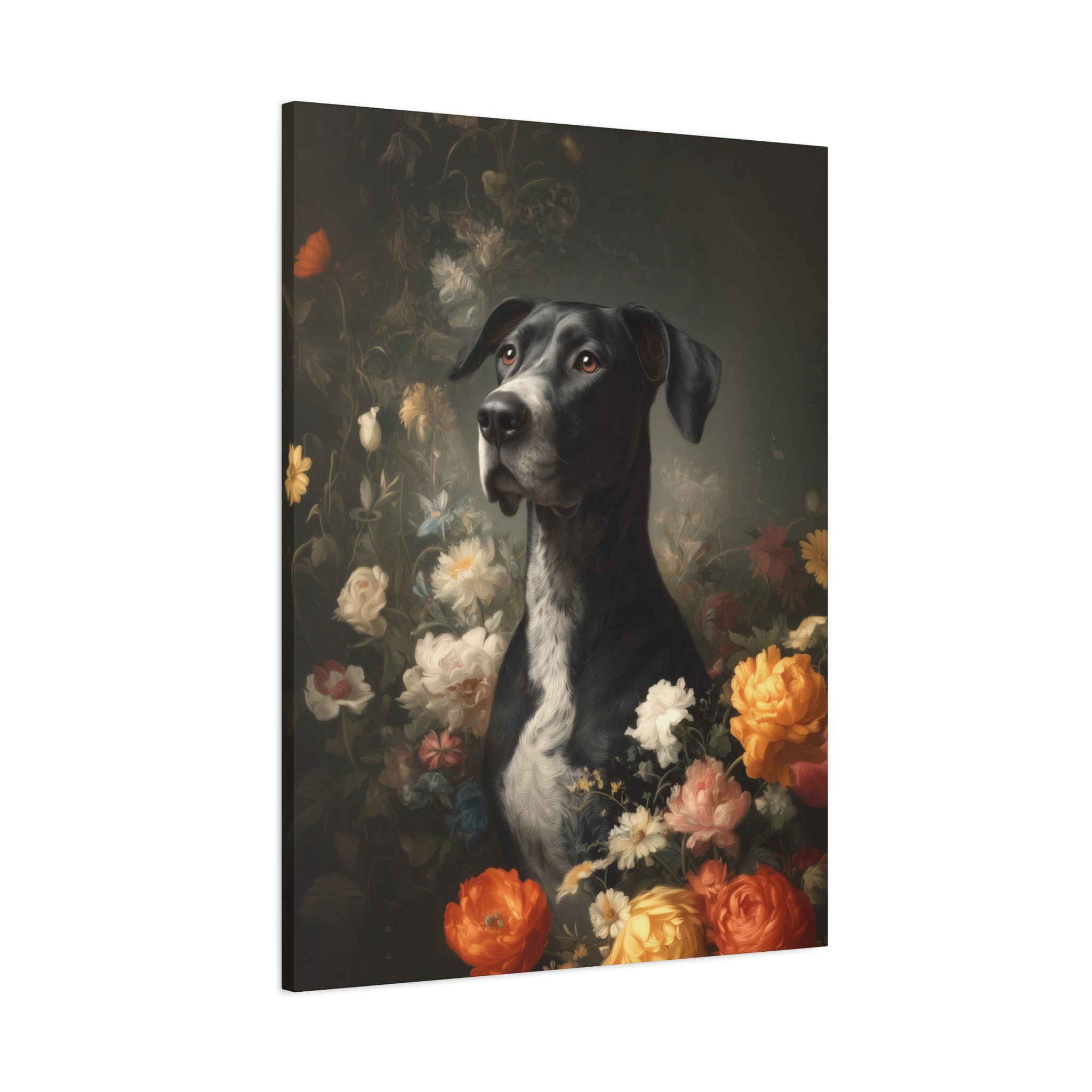 Botanical Great Dane Canvas Art