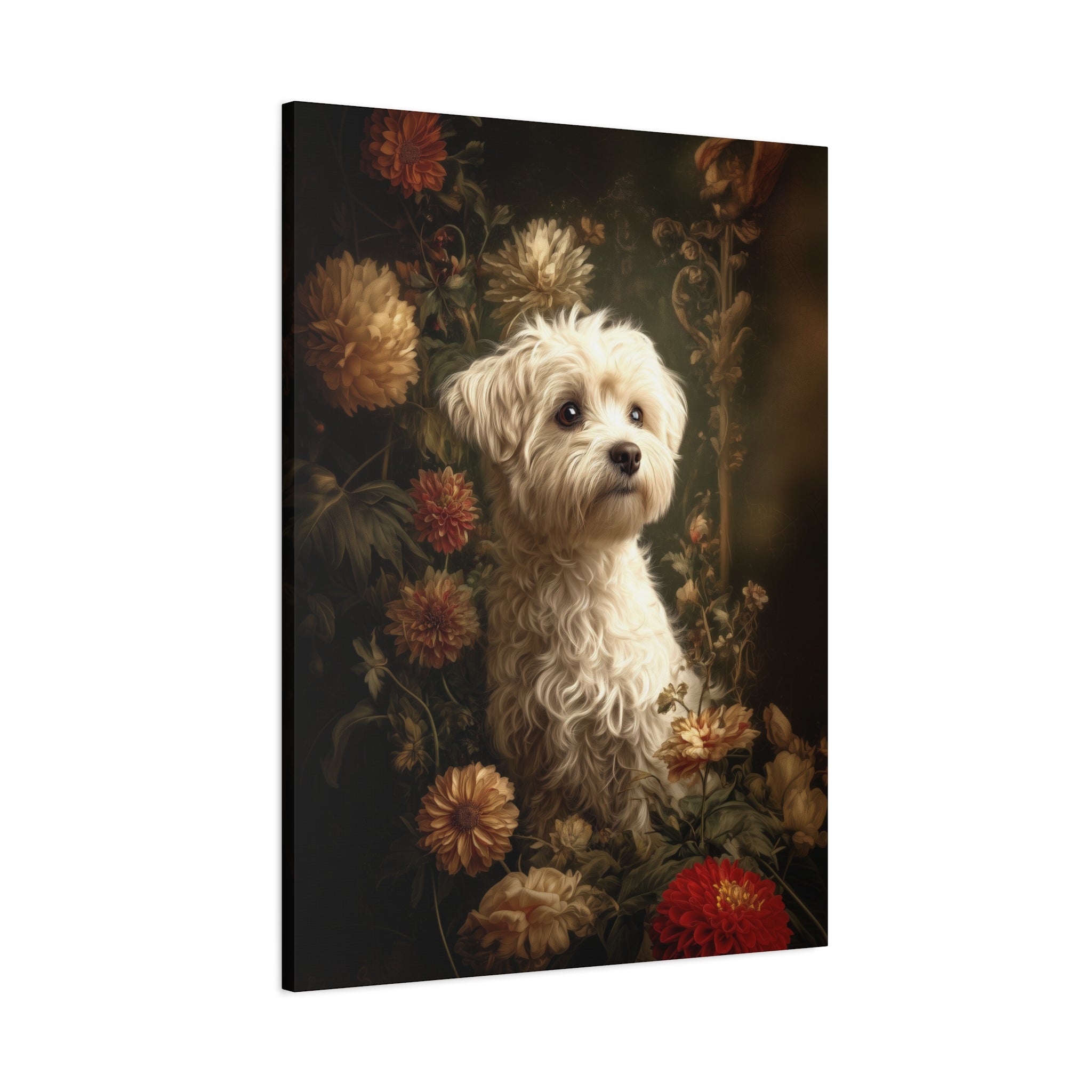 Botanical Maltese Canvas Art
