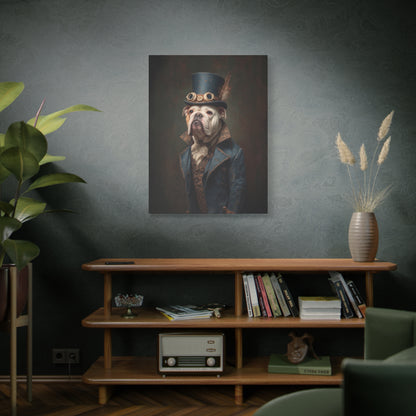 Steampunk Bulldog Canvas Art