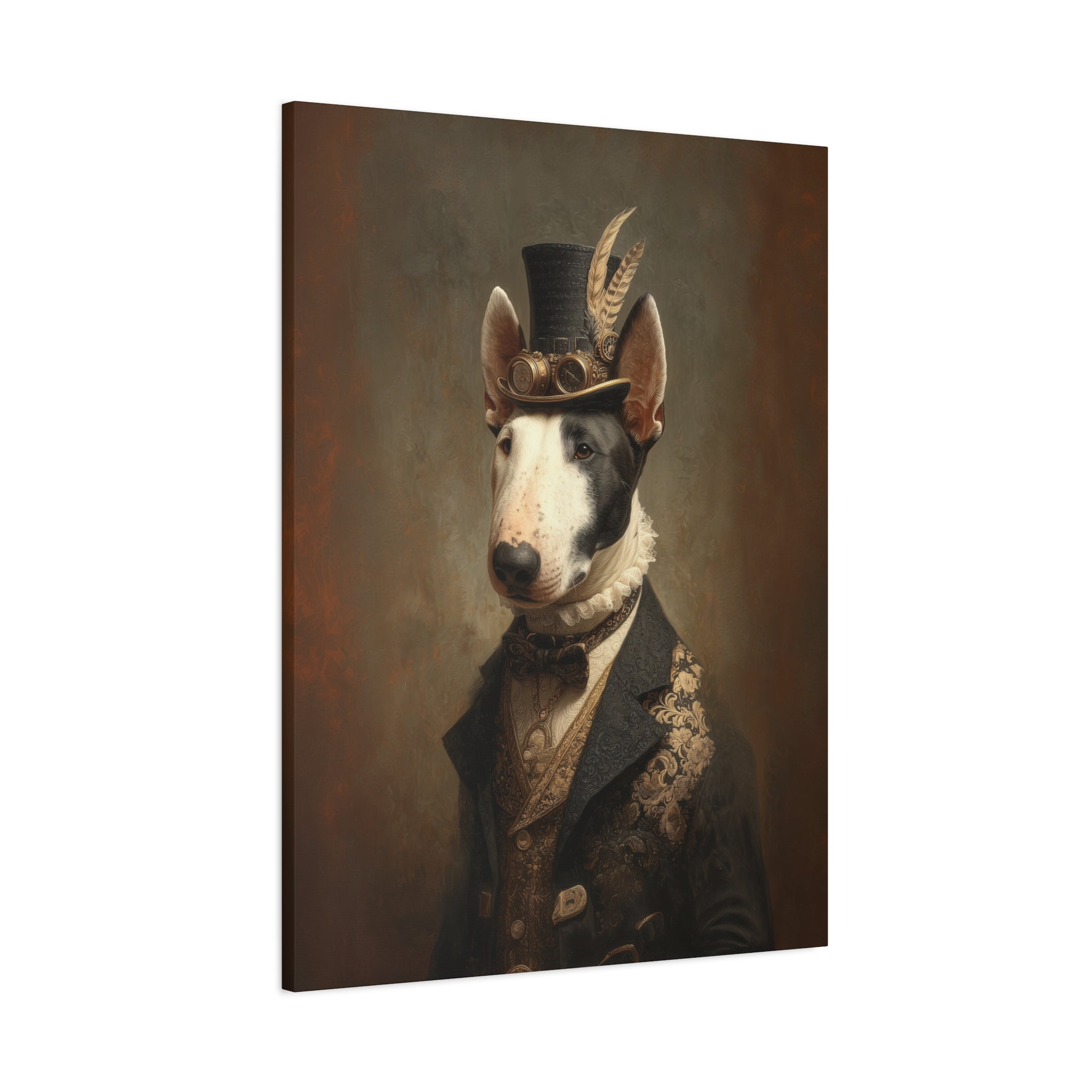 Steampunk Bull Terrier Canvas Art