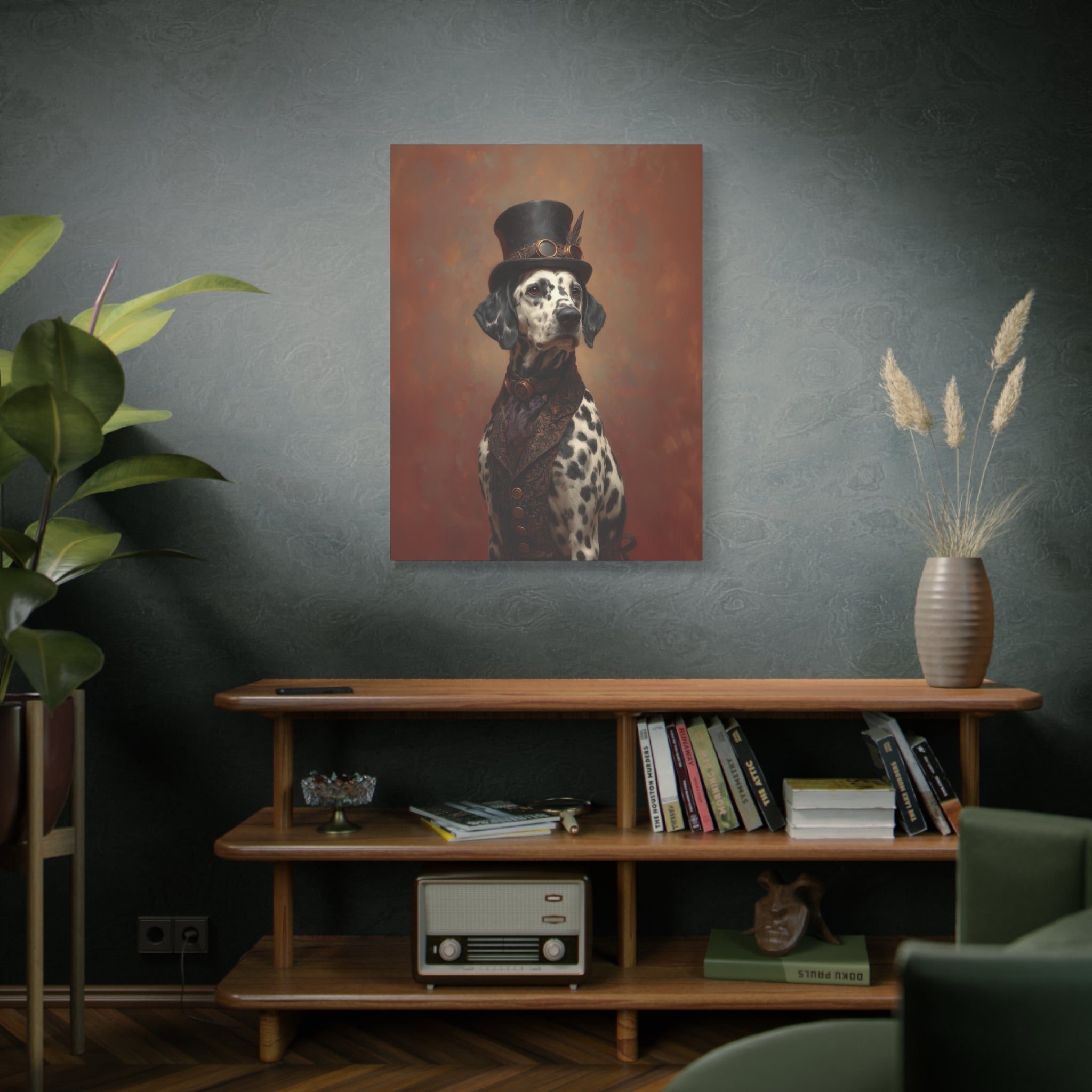 Steampunk Dalmatian Canvas Art