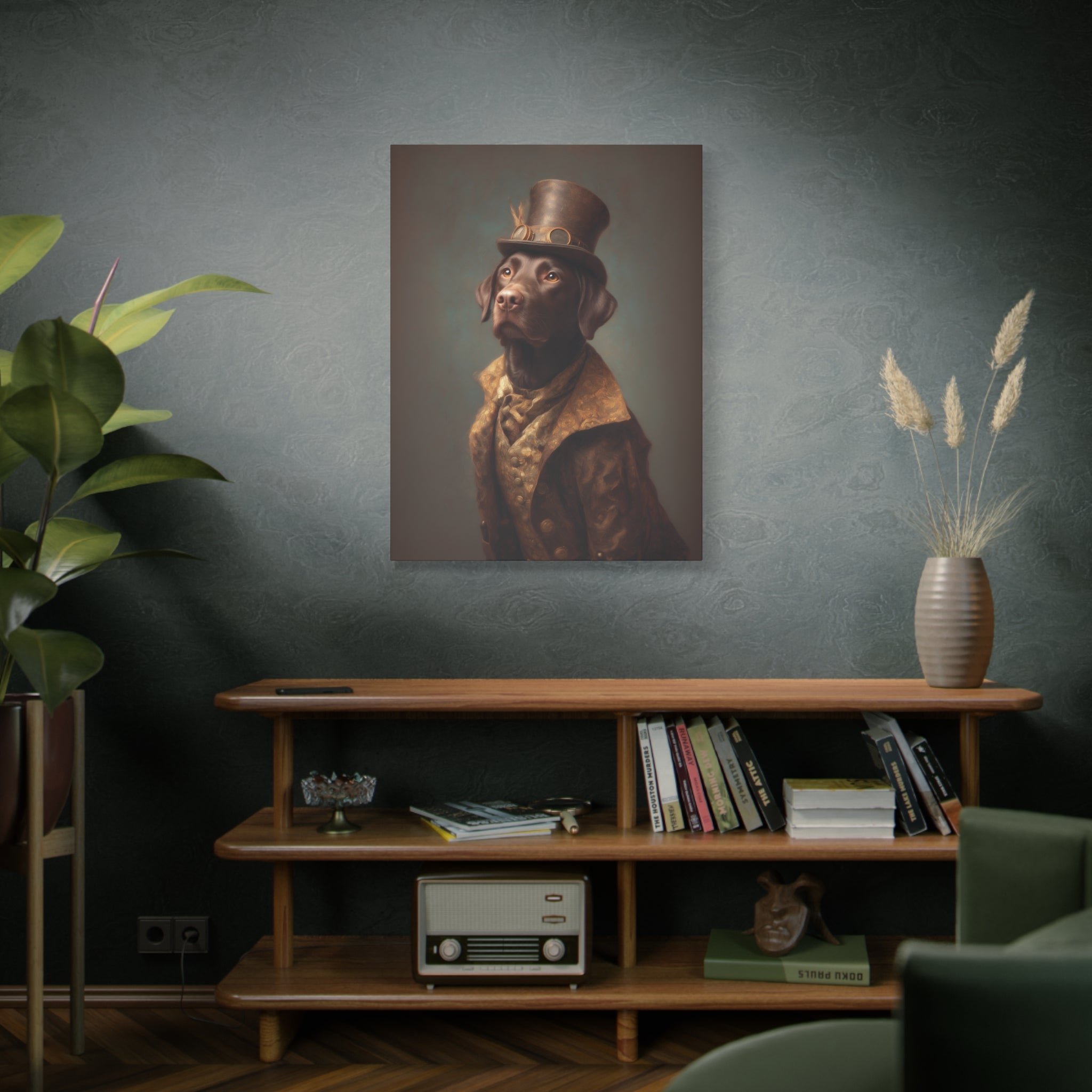 Steampunk Labrador Retriever (Chocolate) Canvas Art