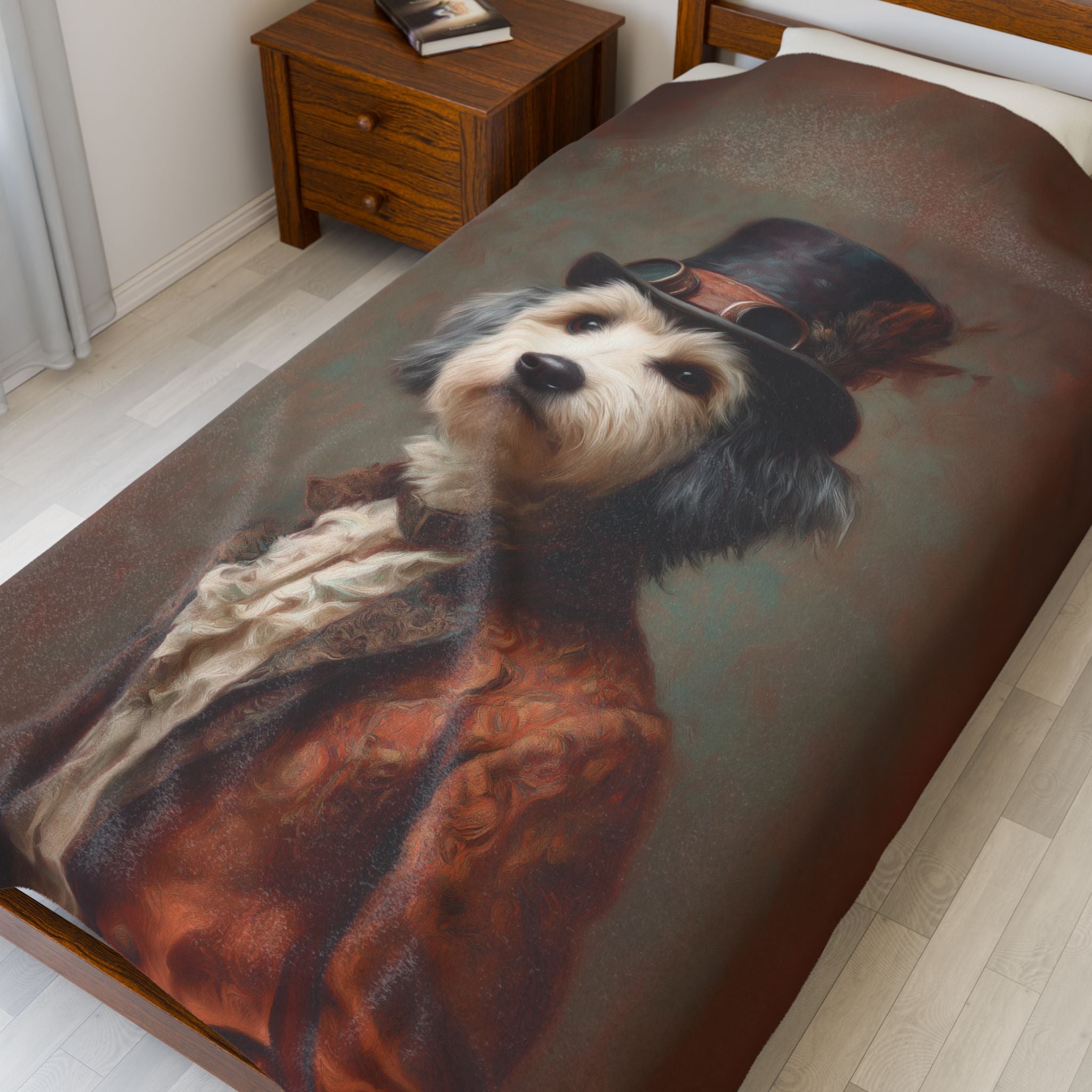 Steampunk Havanese Plush Blanket
