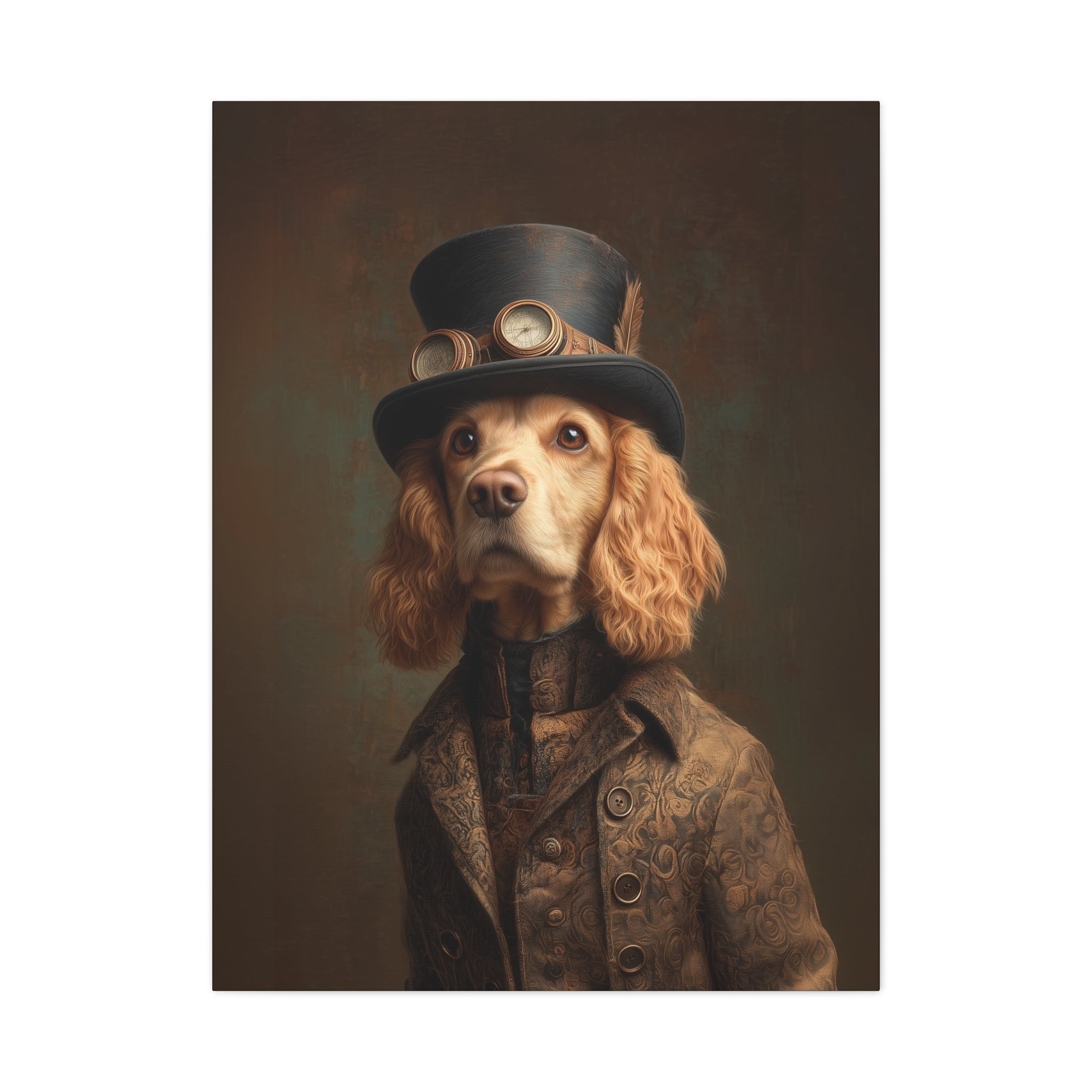 Steampunk Cocker Spaniel Canvas Art