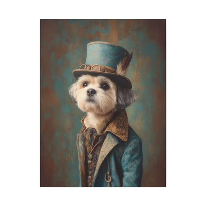 Steampunk Shih Tzu Canvas Art
