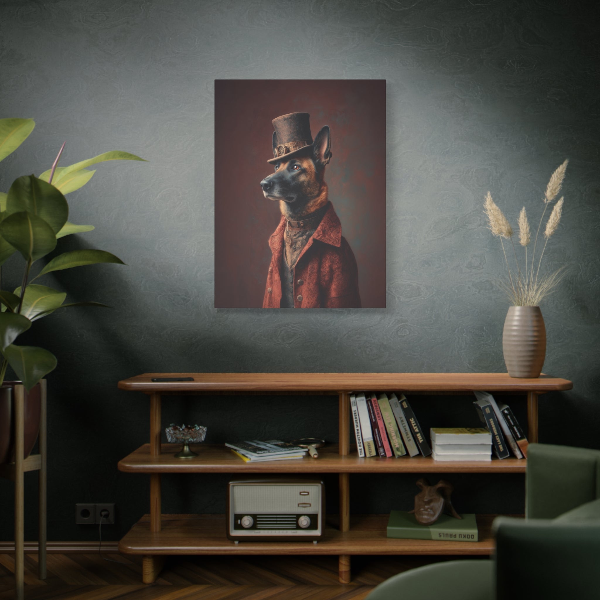 Steampunk Belgian Malinois Canvas Art