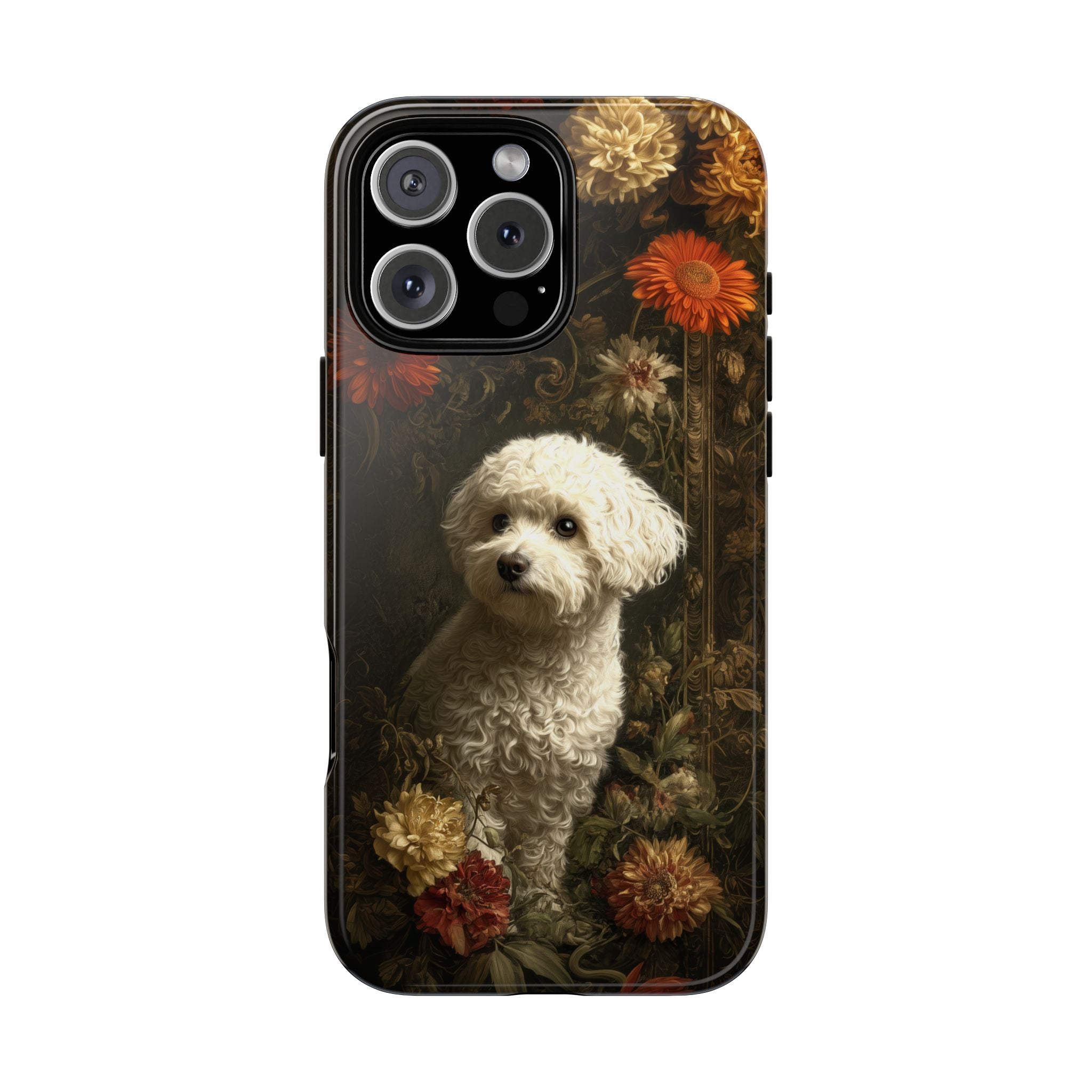 Botanical Bichon Frise Phone Case