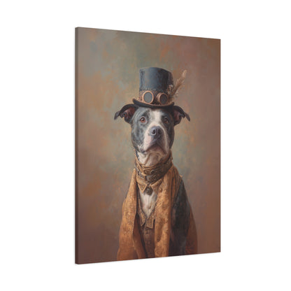 Steampunk Staffordshire Bull Terrier Canvas Art
