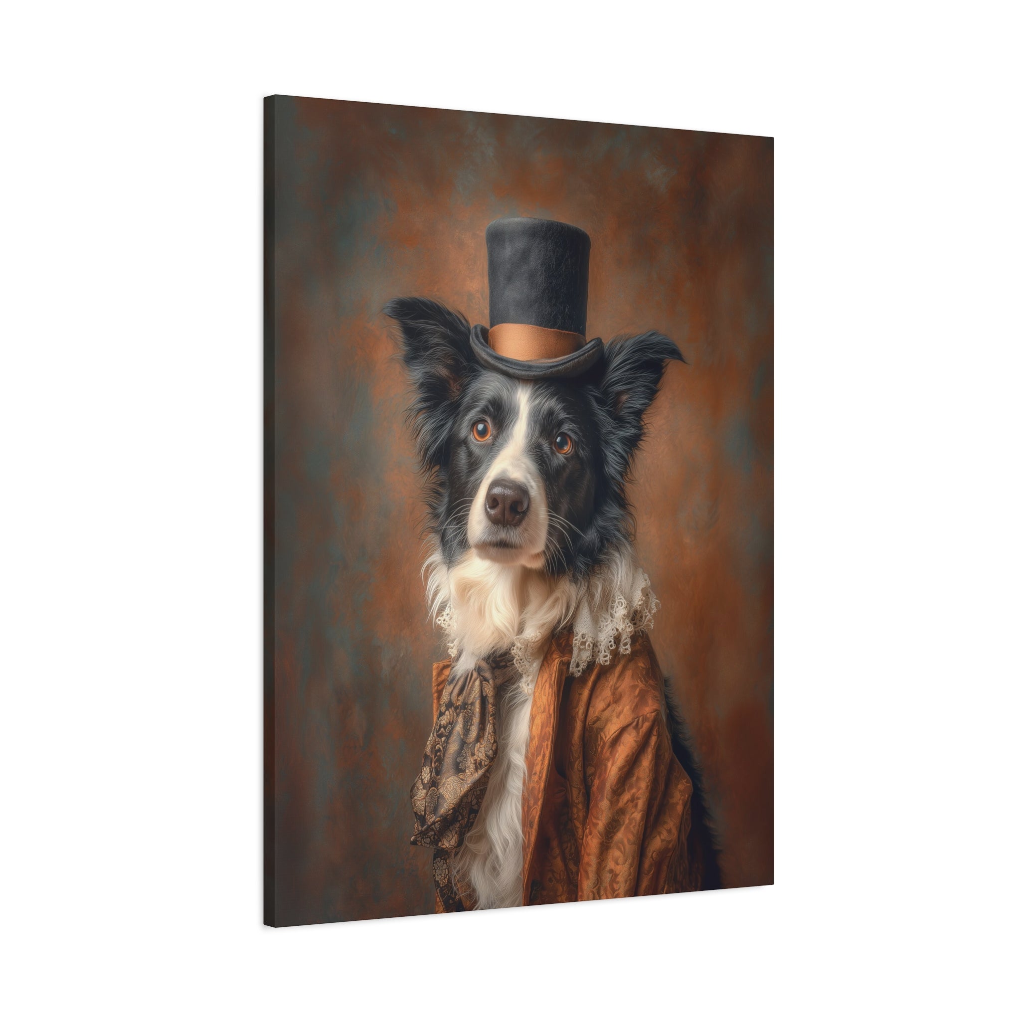 Steampunk Border Collie Canvas Art