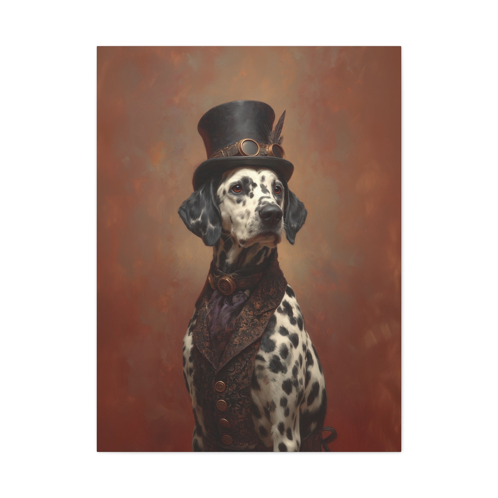 Steampunk Dalmatian Canvas Art