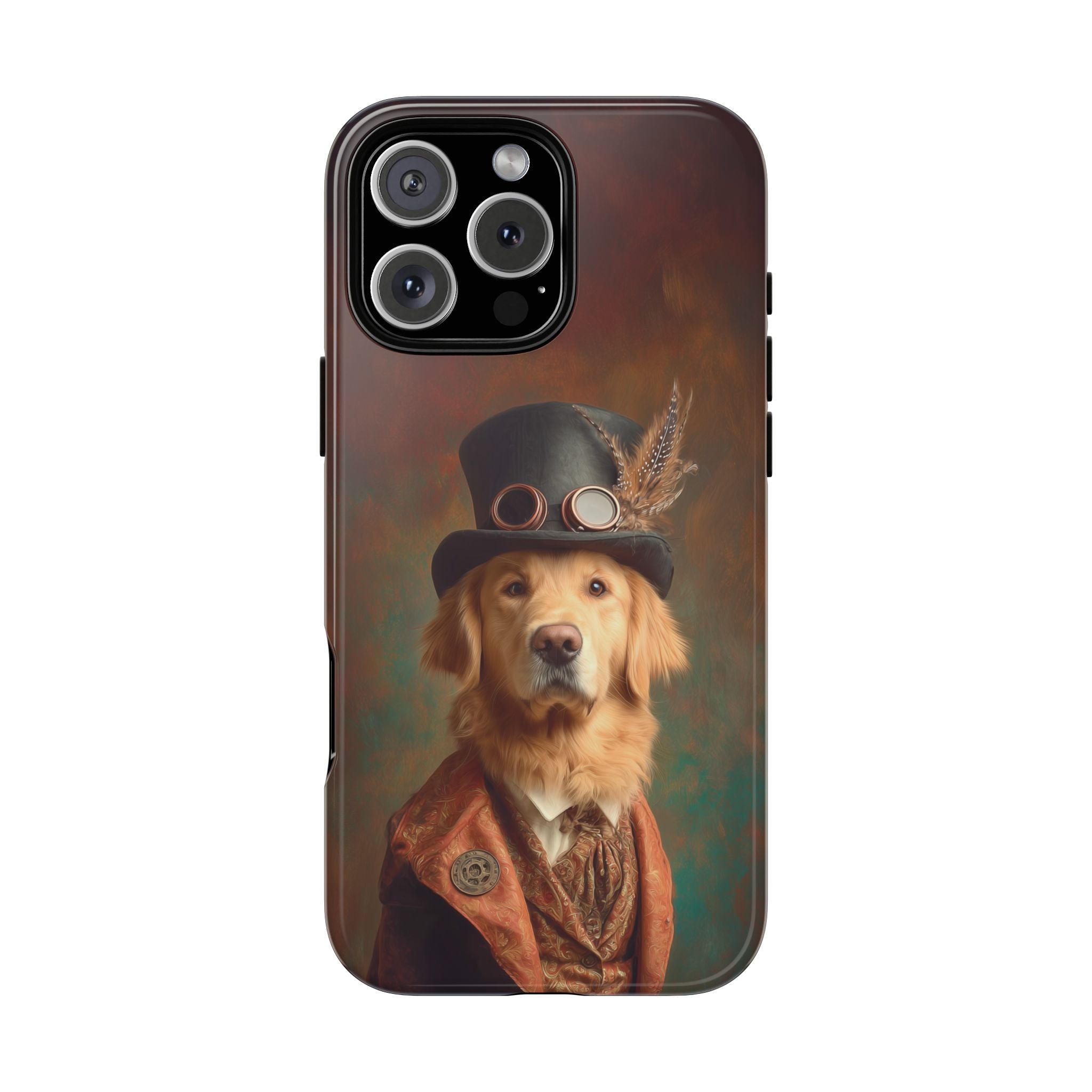 Steampunk Golden Retriever Phone Case