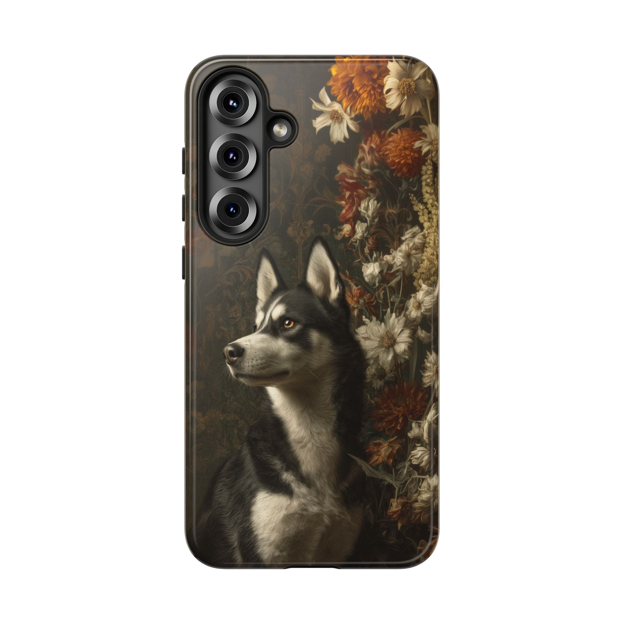 Botanical Siberian Husky Phone Case