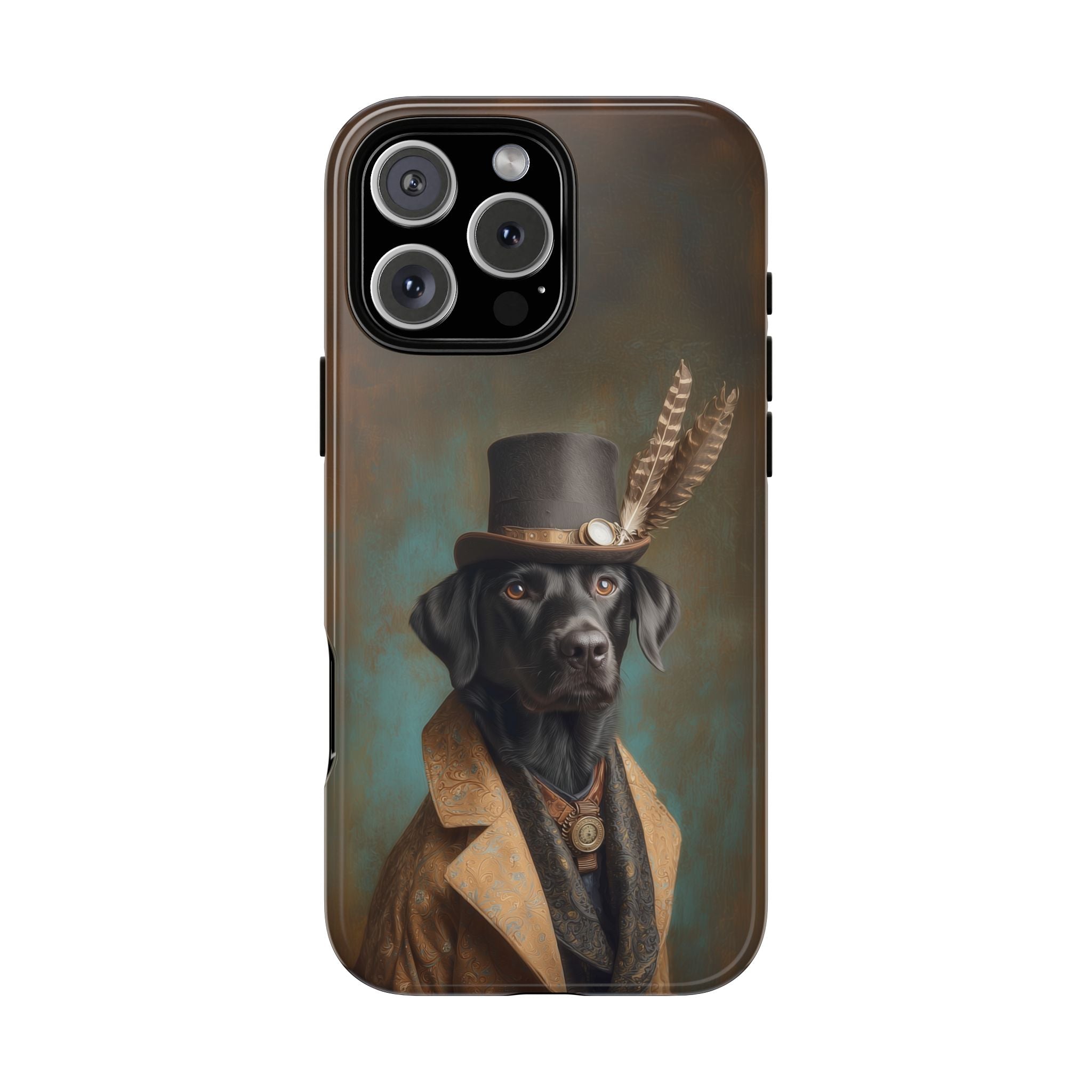 Steampunk Labrador Retriever (Black) Phone Case