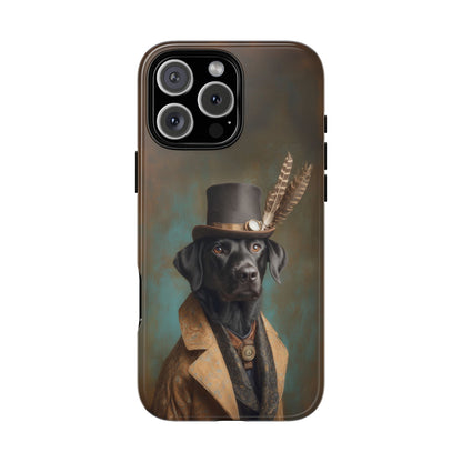 Steampunk Labrador Retriever (Black) Phone Case
