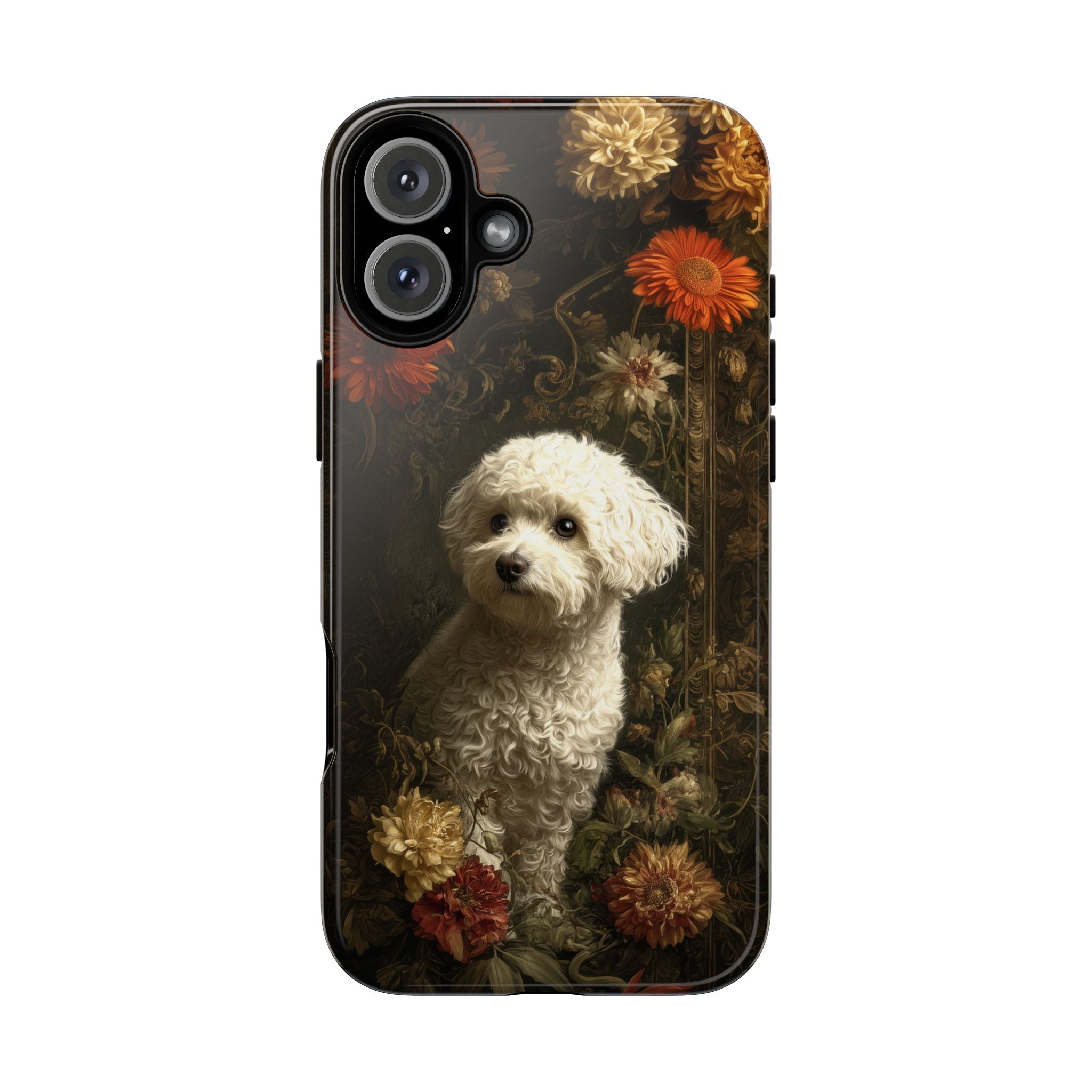 Botanical Bichon Frise Phone Case