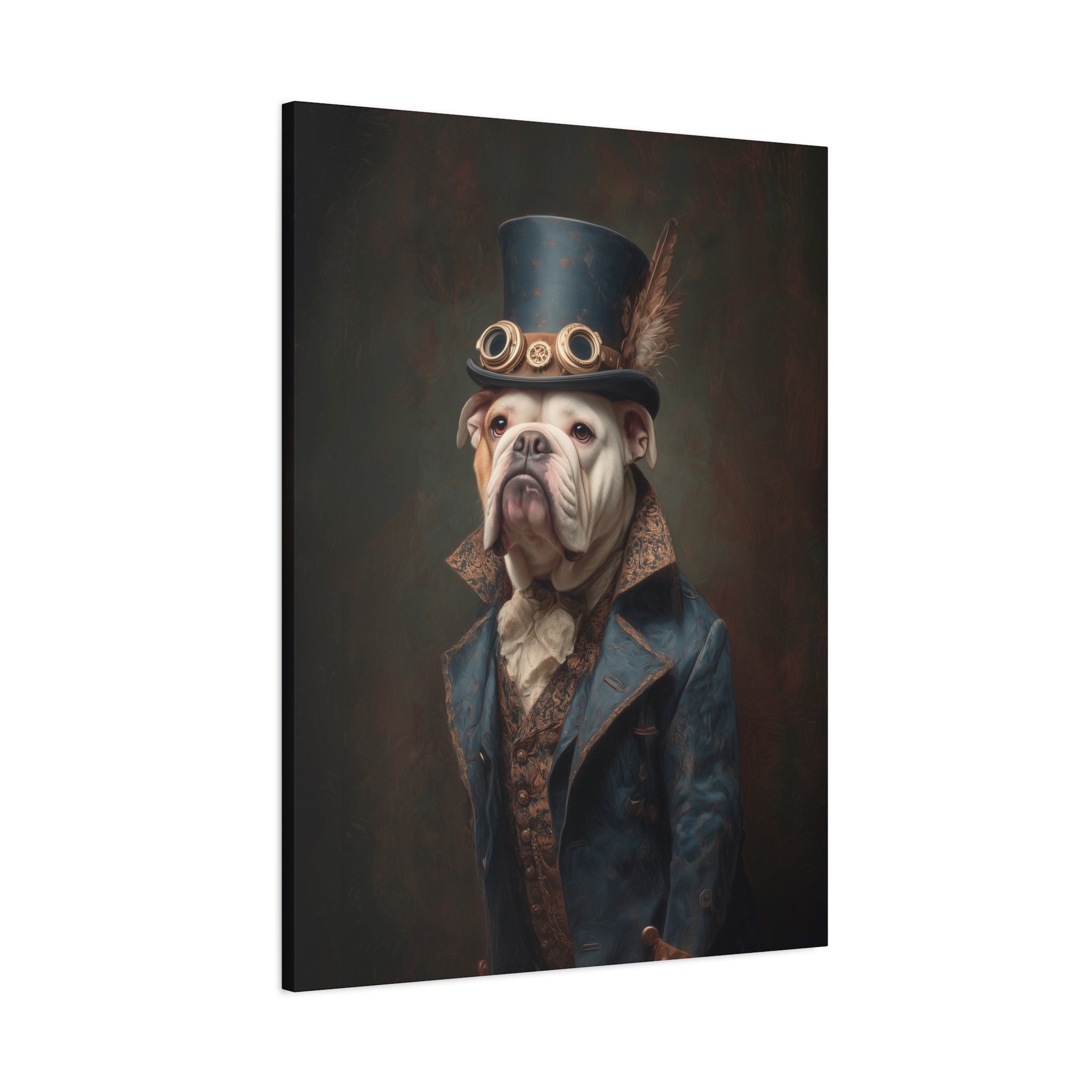 Steampunk Bulldog Canvas Art