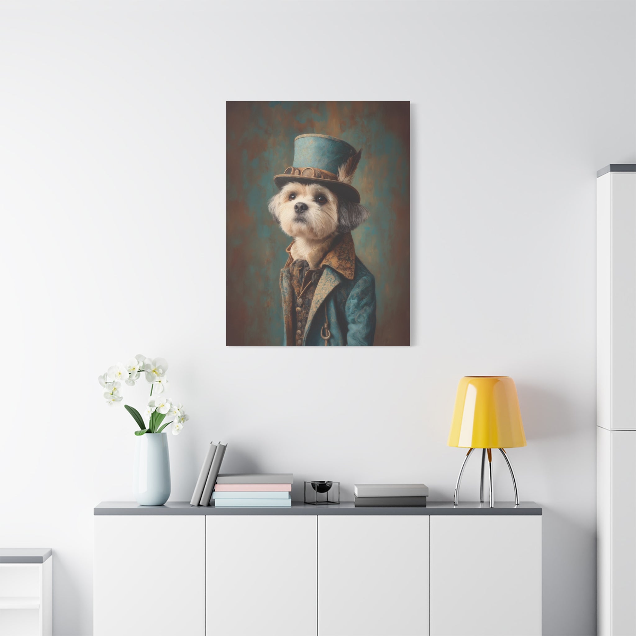 Steampunk Shih Tzu Canvas Art
