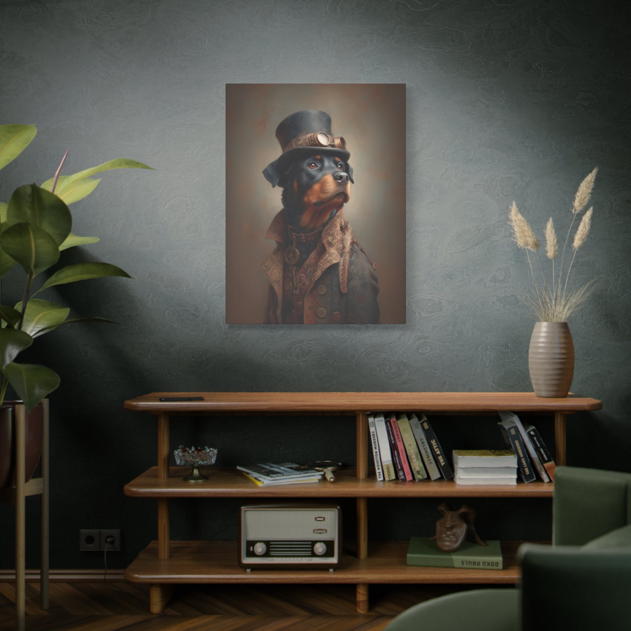 Steampunk Rottweiler Canvas Art