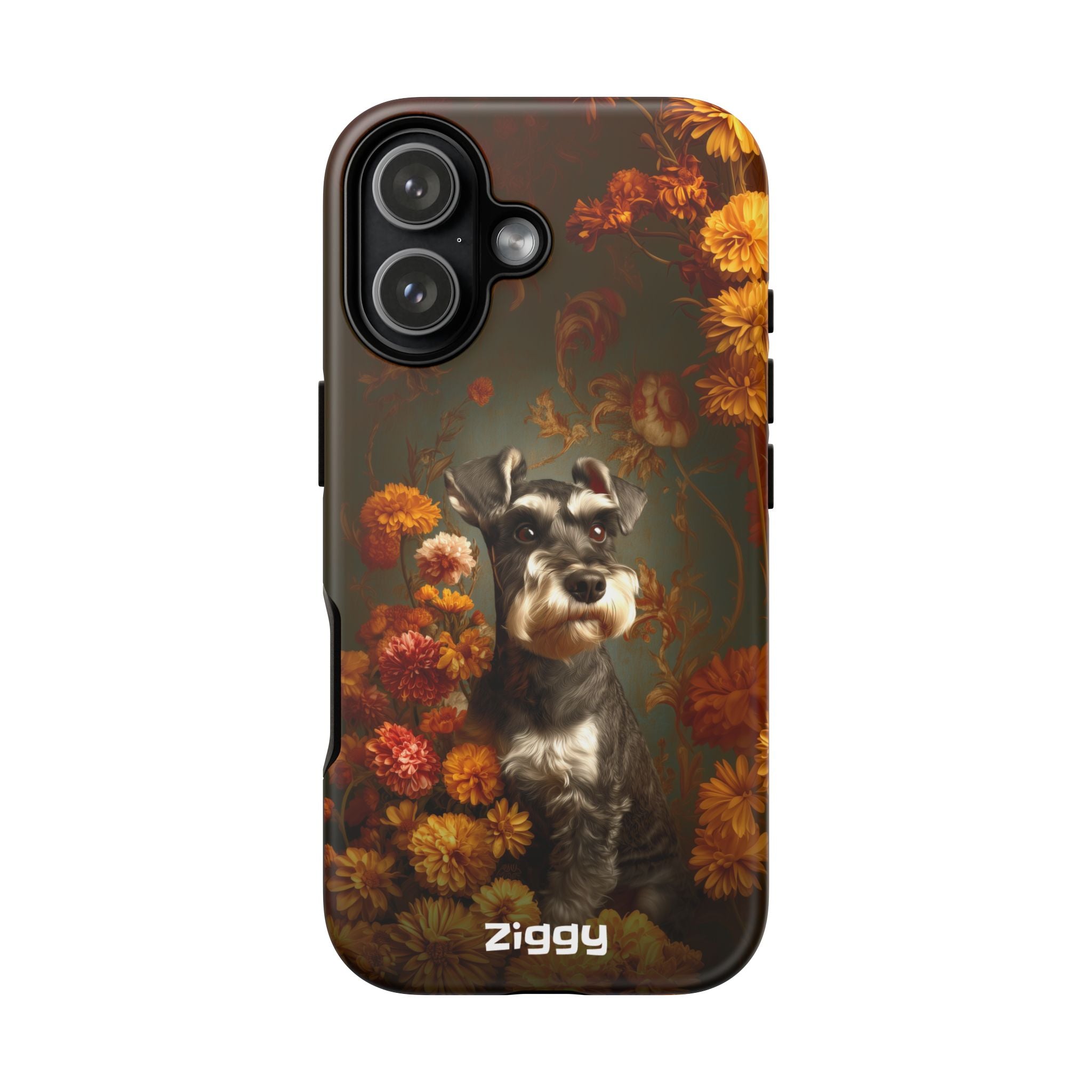 Botanical Miniature Schnauzer Phone Case