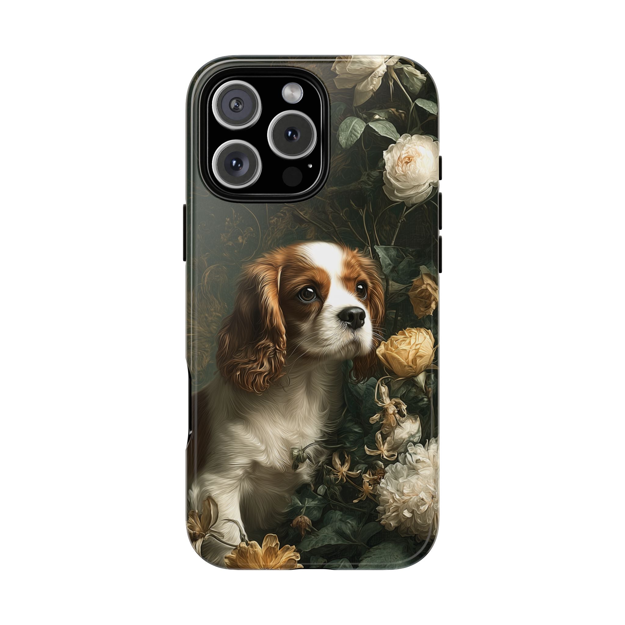 Botanical Cavalier King Charles Spaniel Phone Case