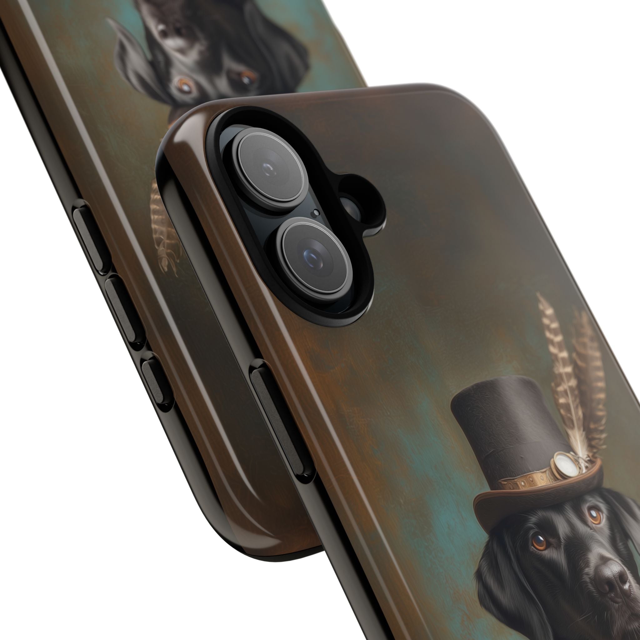 Steampunk Labrador Retriever (Black) Phone Case