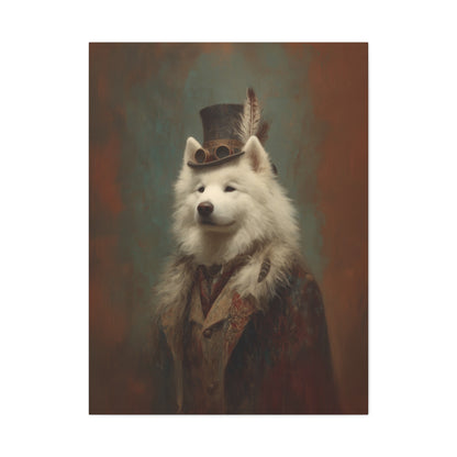 Steampunk Samoyed Canvas Art