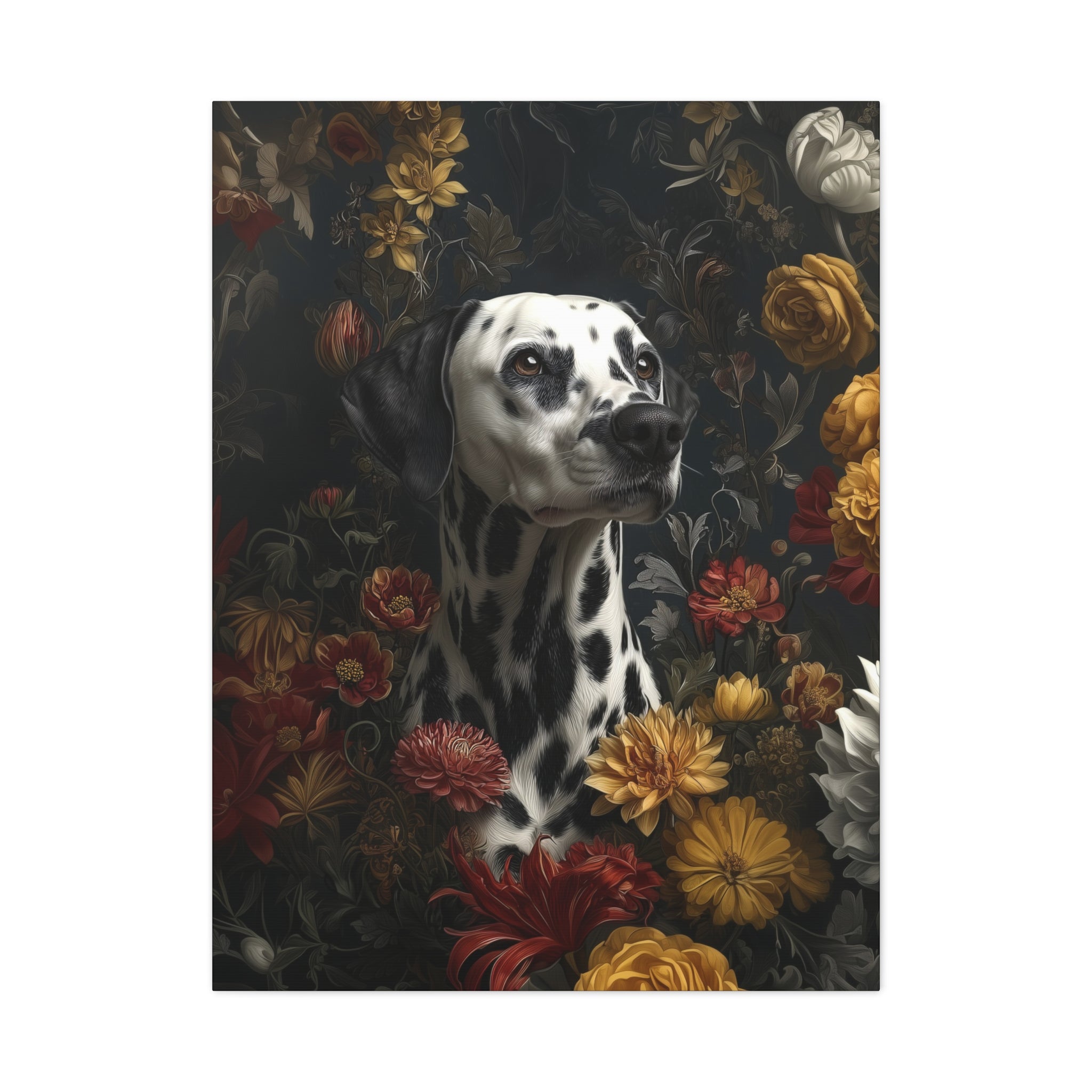 Botanical Dalmatian Canvas Art