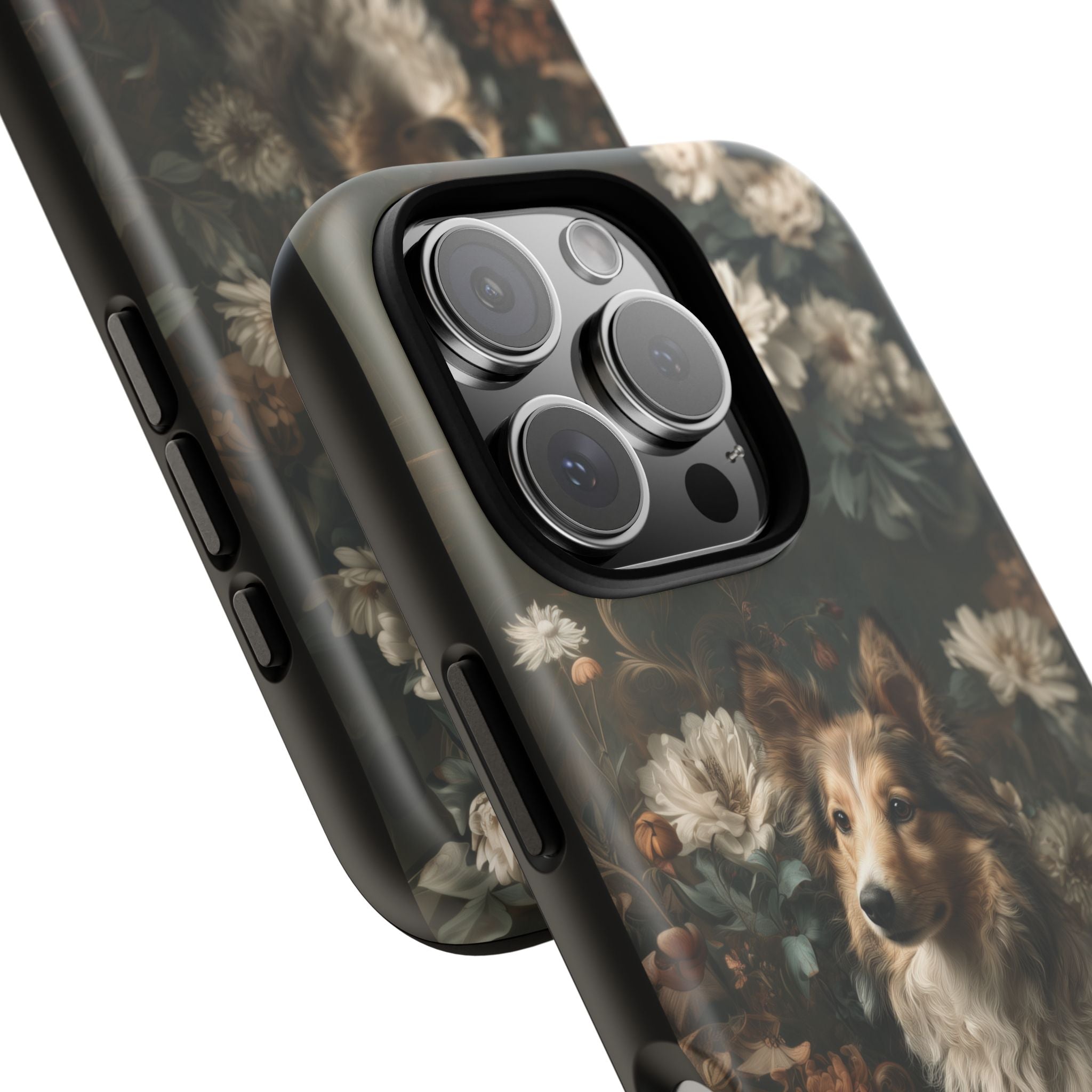 Botanical Shetland Sheepdog Phone Case