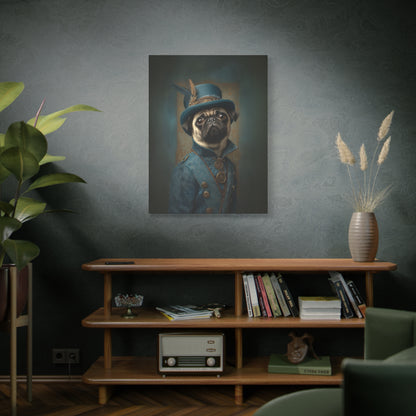 Steampunk Pug Canvas Art