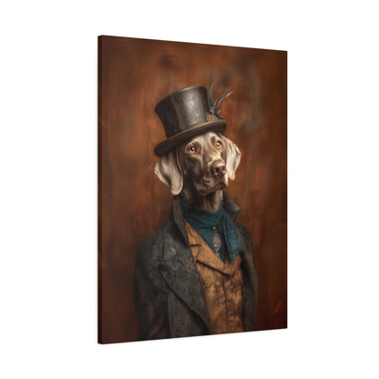 Steampunk Weimaraner Canvas Art