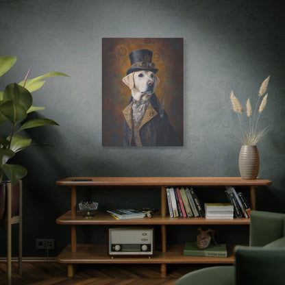 Steampunk Labrador Retriever (Yellow) Canvas Art