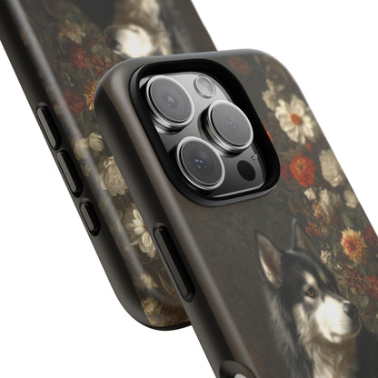 Botanical Alaskan Malamute Phone Case