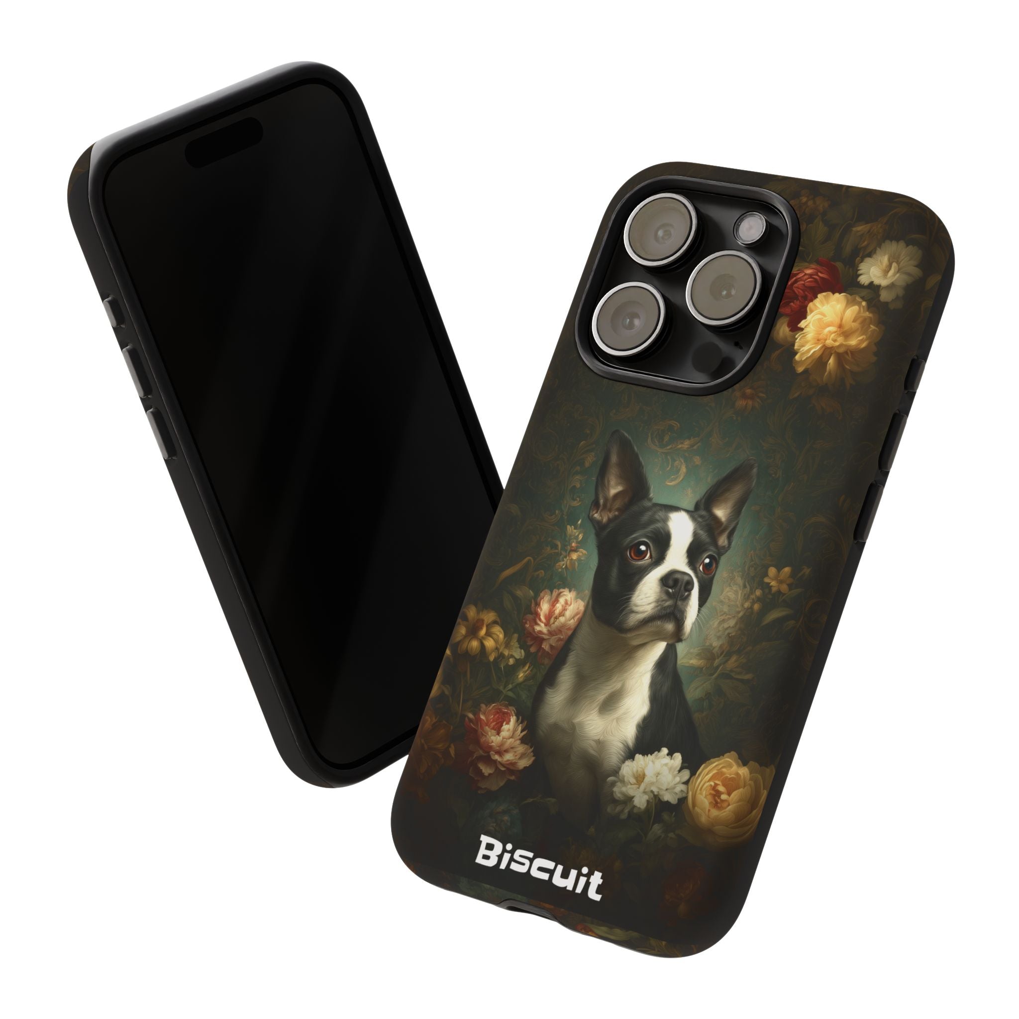 Botanical Boston Terrier Phone Case