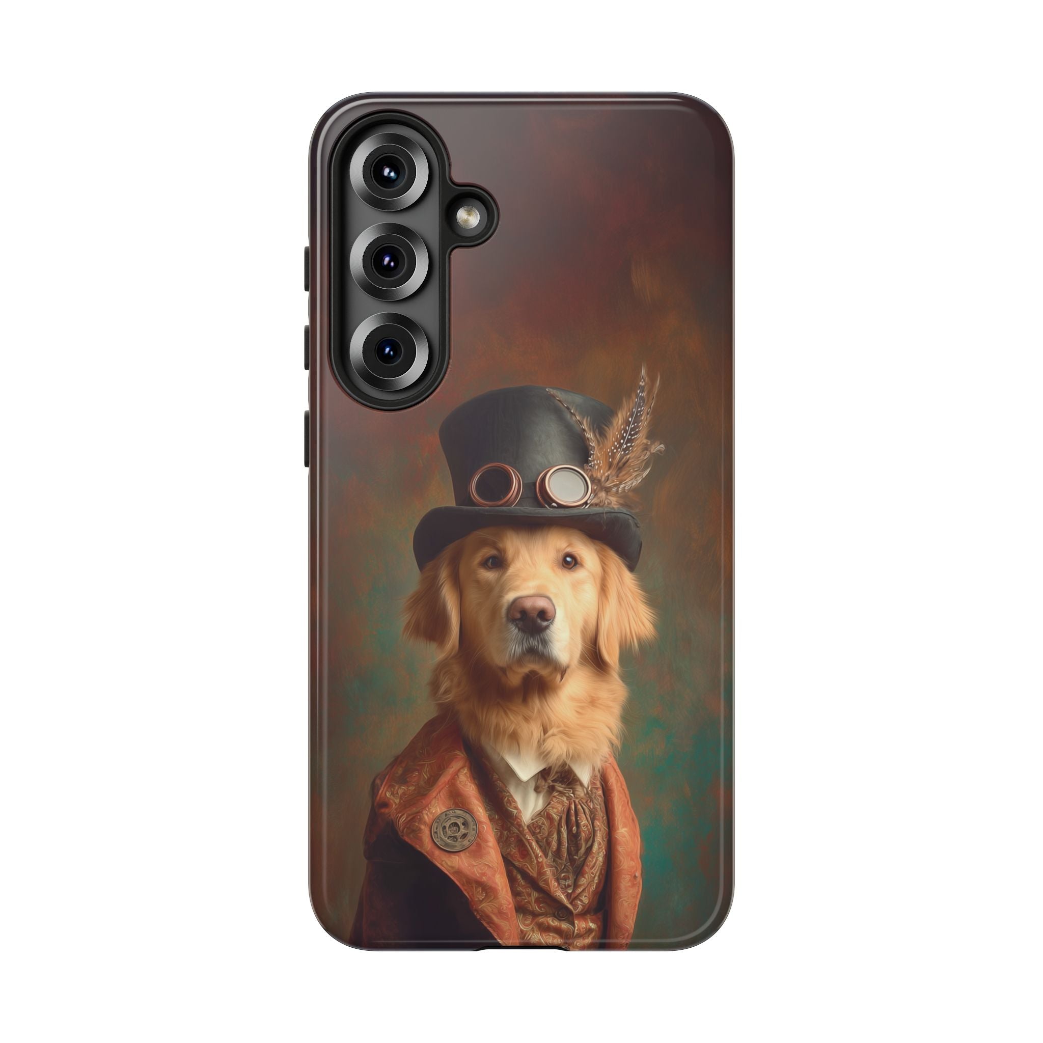 Steampunk Golden Retriever Phone Case