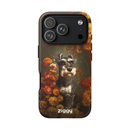 Botanical Miniature Schnauzer Phone Case