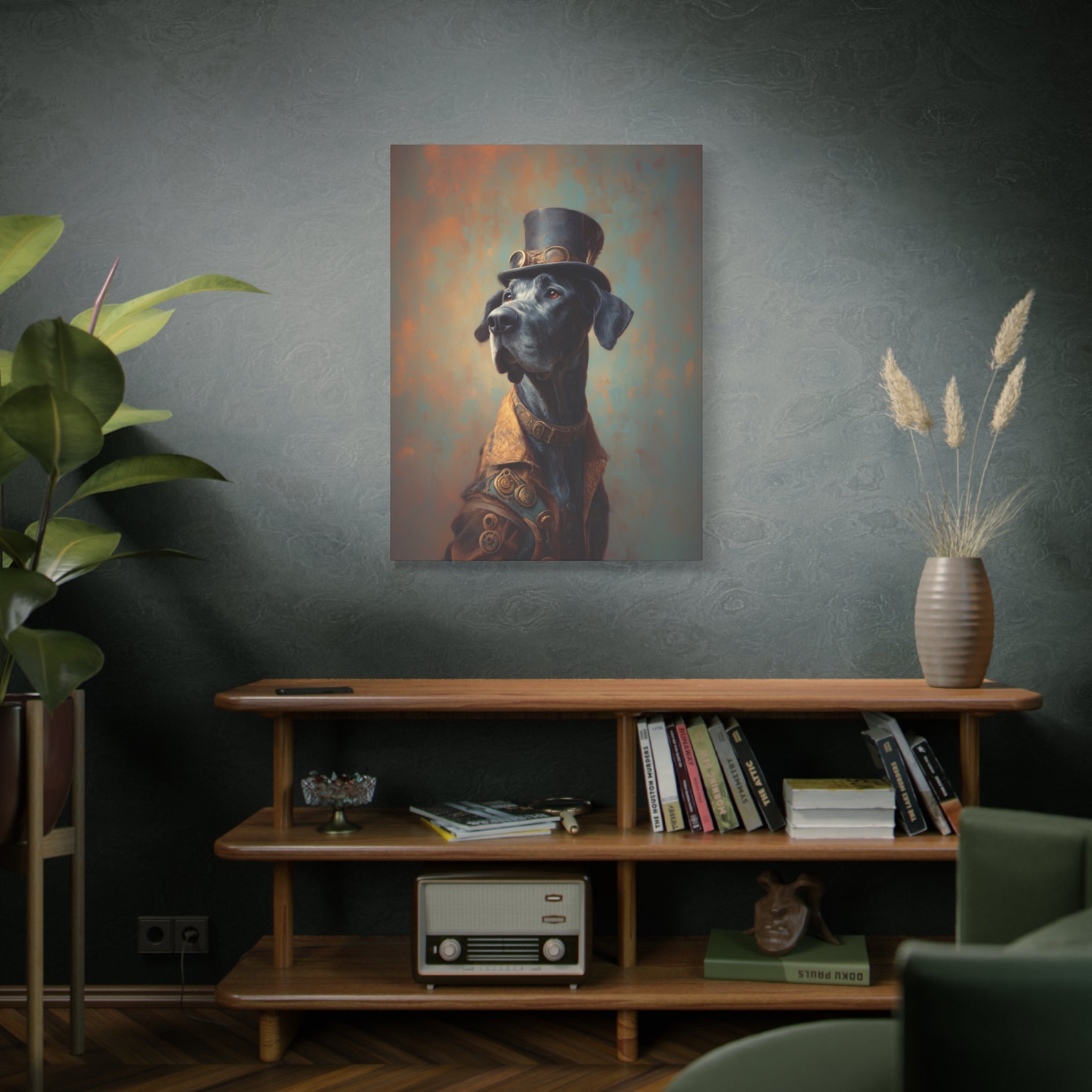 Steampunk Great Dane Canvas Art