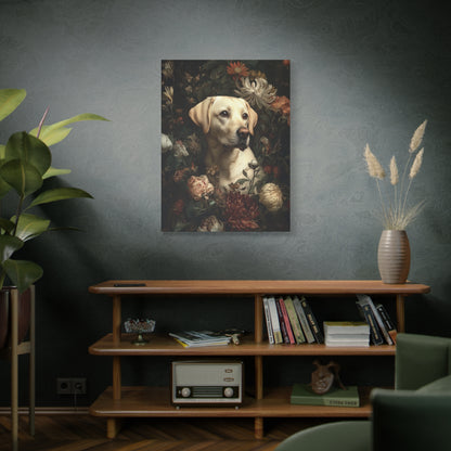 Botanical Labrador Retriever (Yellow) Canvas Art