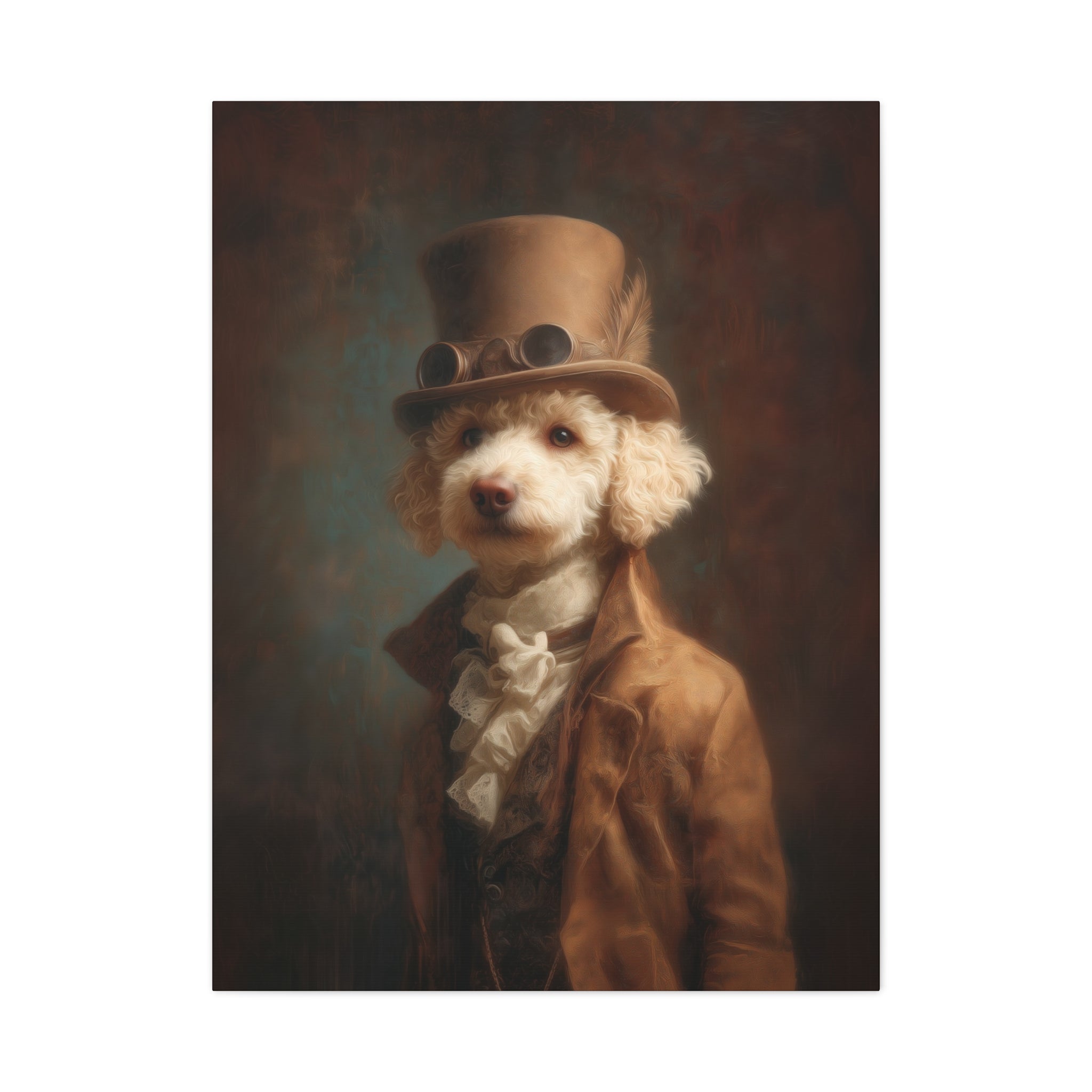 Steampunk Poodle Canvas Art